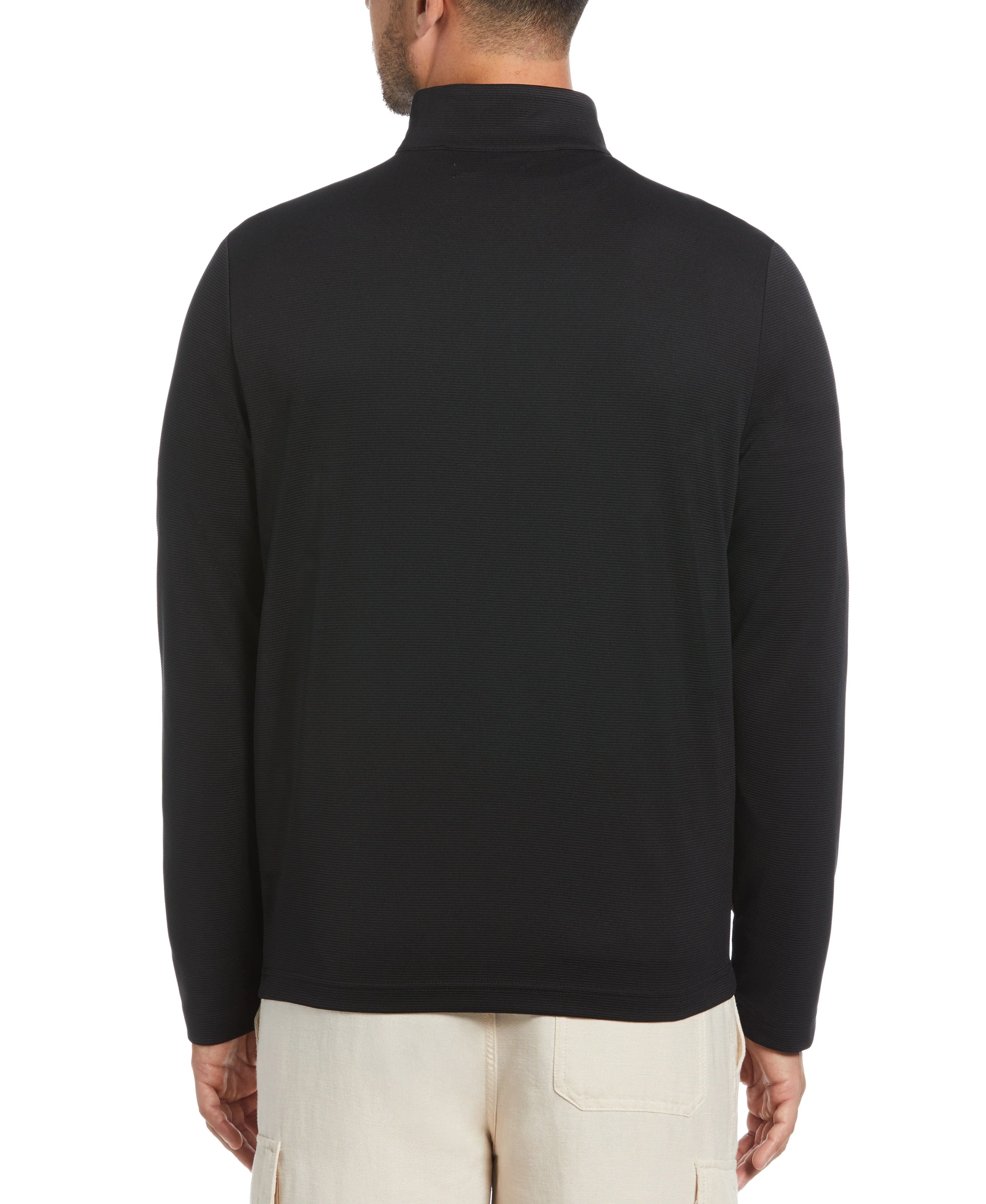 Solid Textured 1/4 Zip Pullover Sweater - Image 19