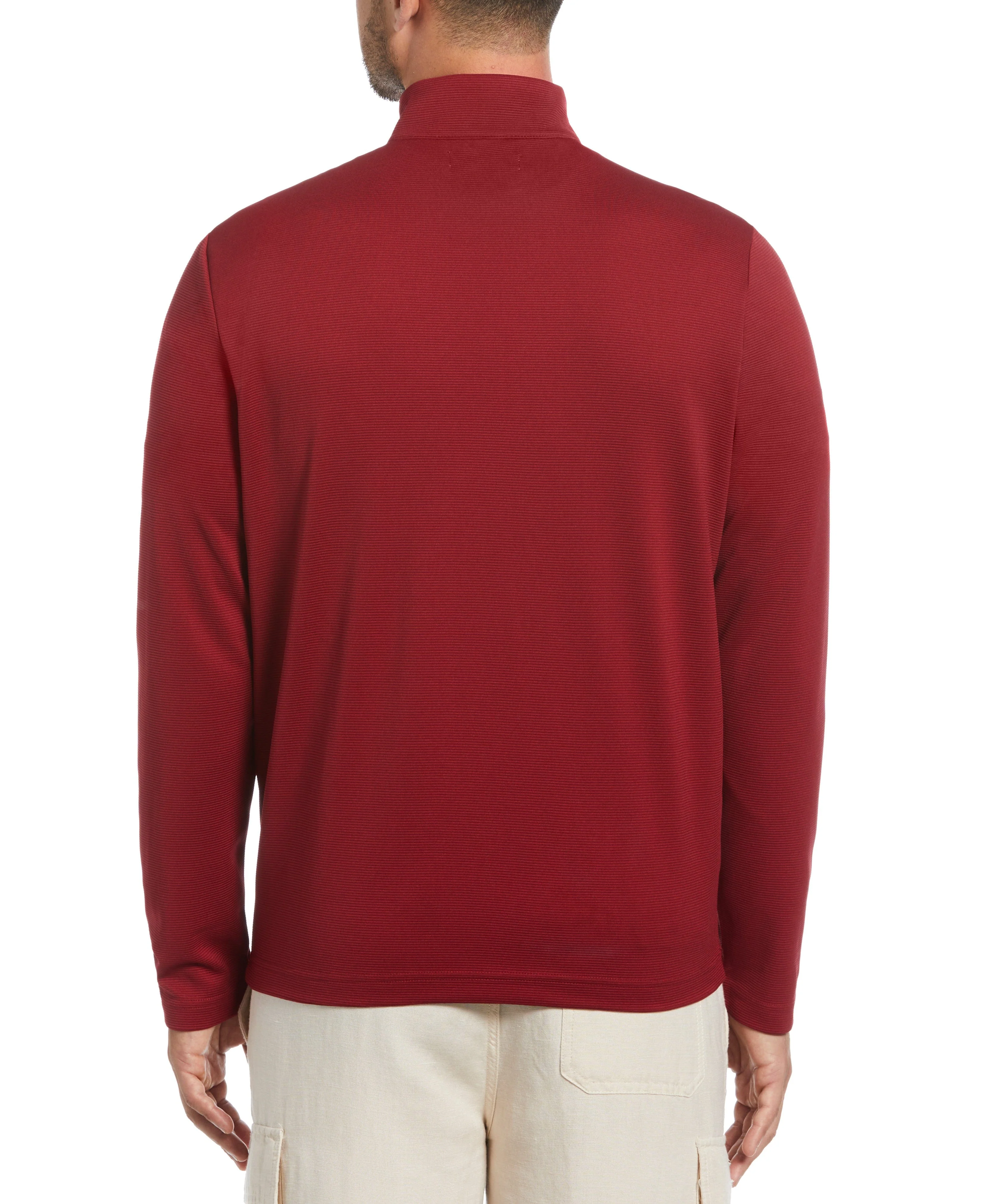 Solid Textured 1/4 Zip Pullover Sweater - Image 24