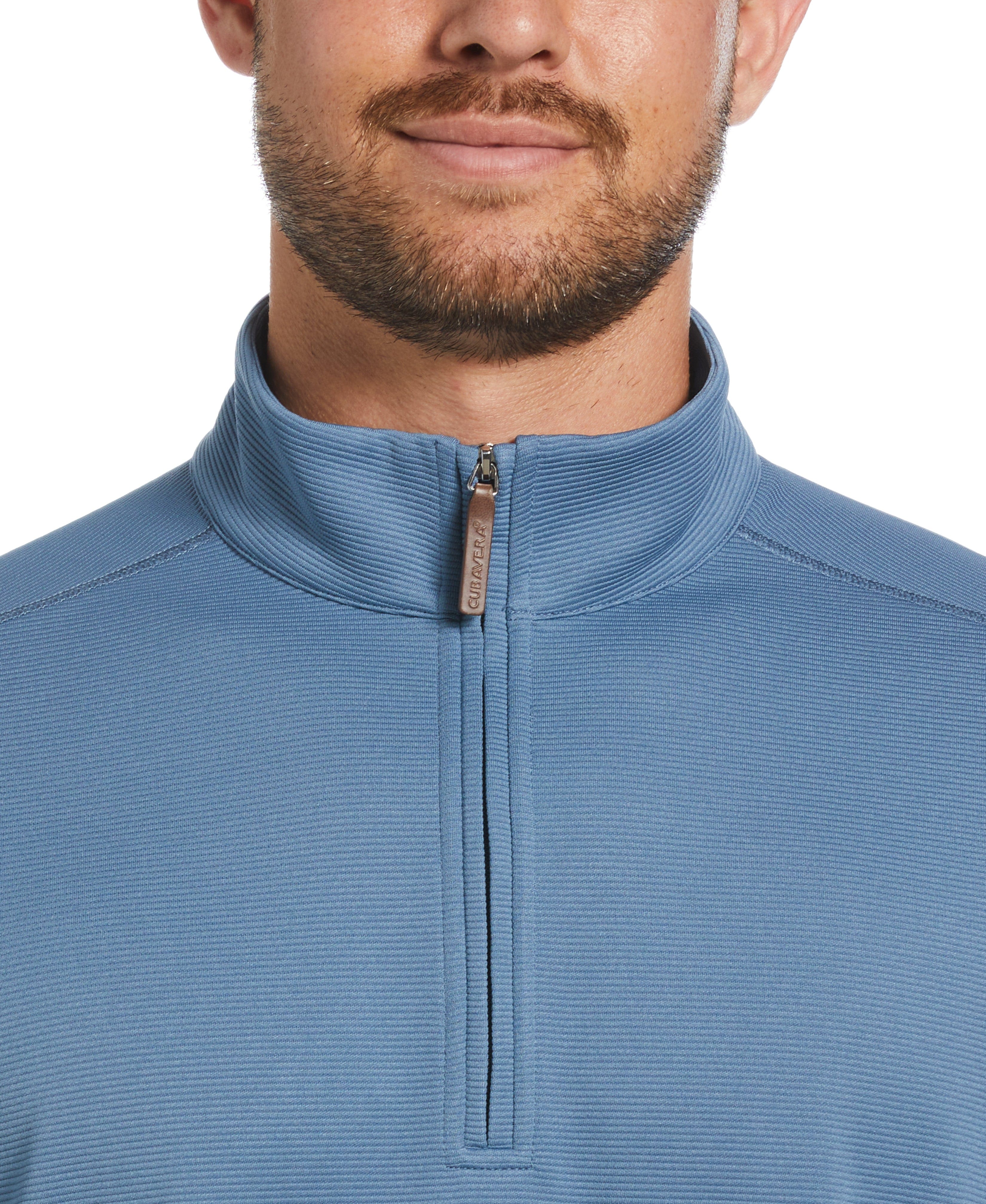 Solid Textured 1/4 Zip Pullover Sweater - Image 31