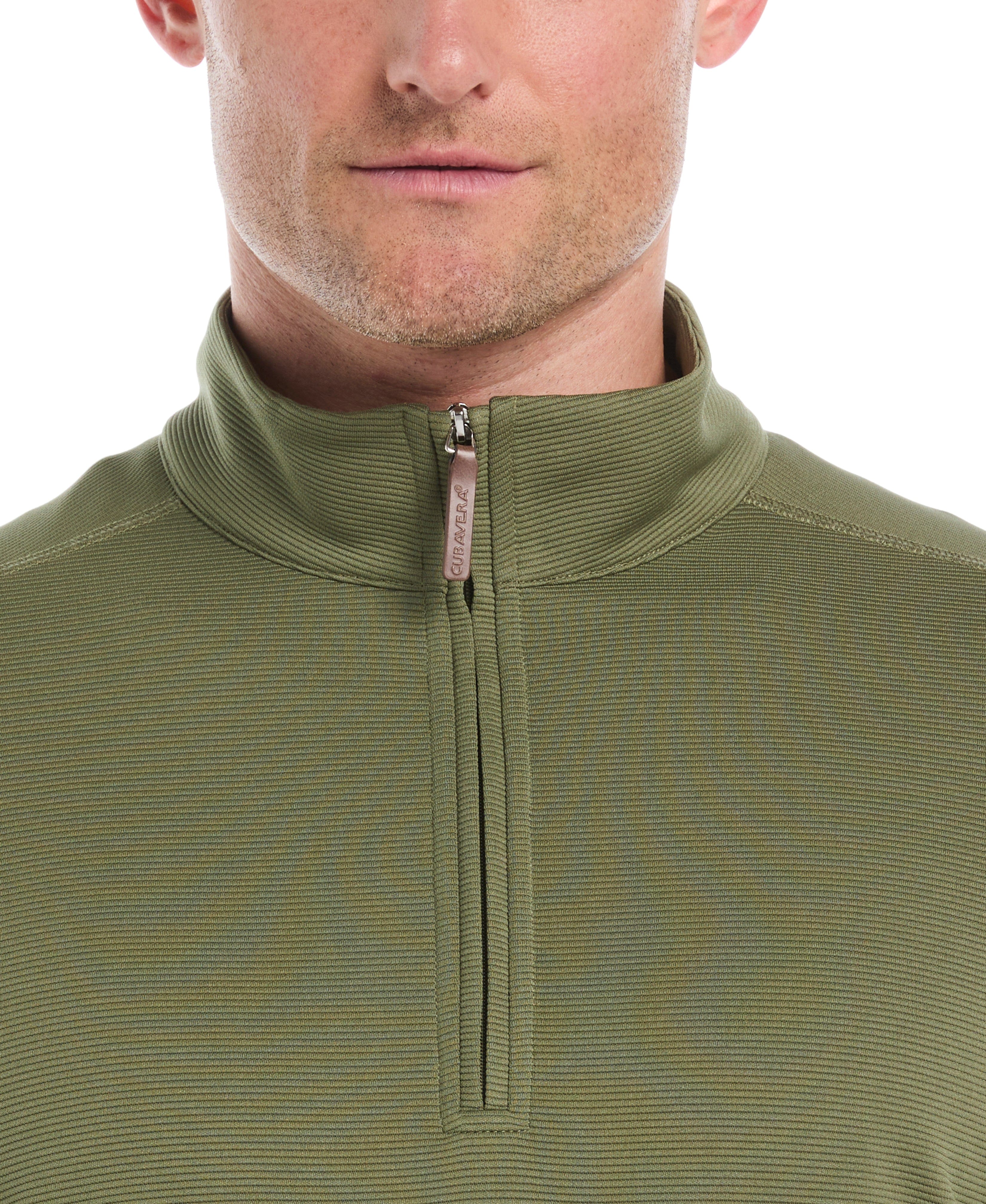 Solid Textured 1/4 Zip Pullover Sweater - Image 38
