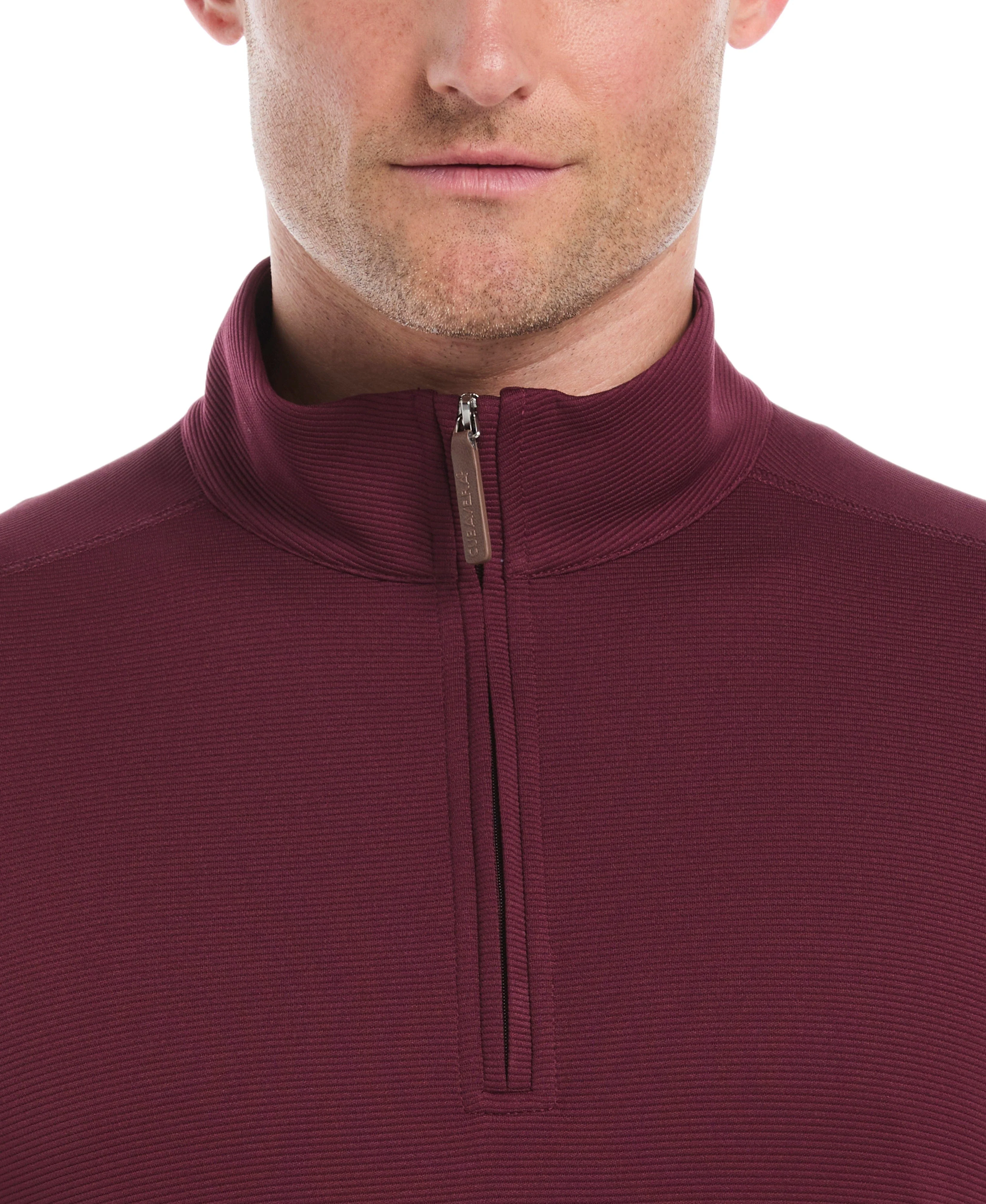 Solid Textured 1/4 Zip Pullover Sweater - Image 43