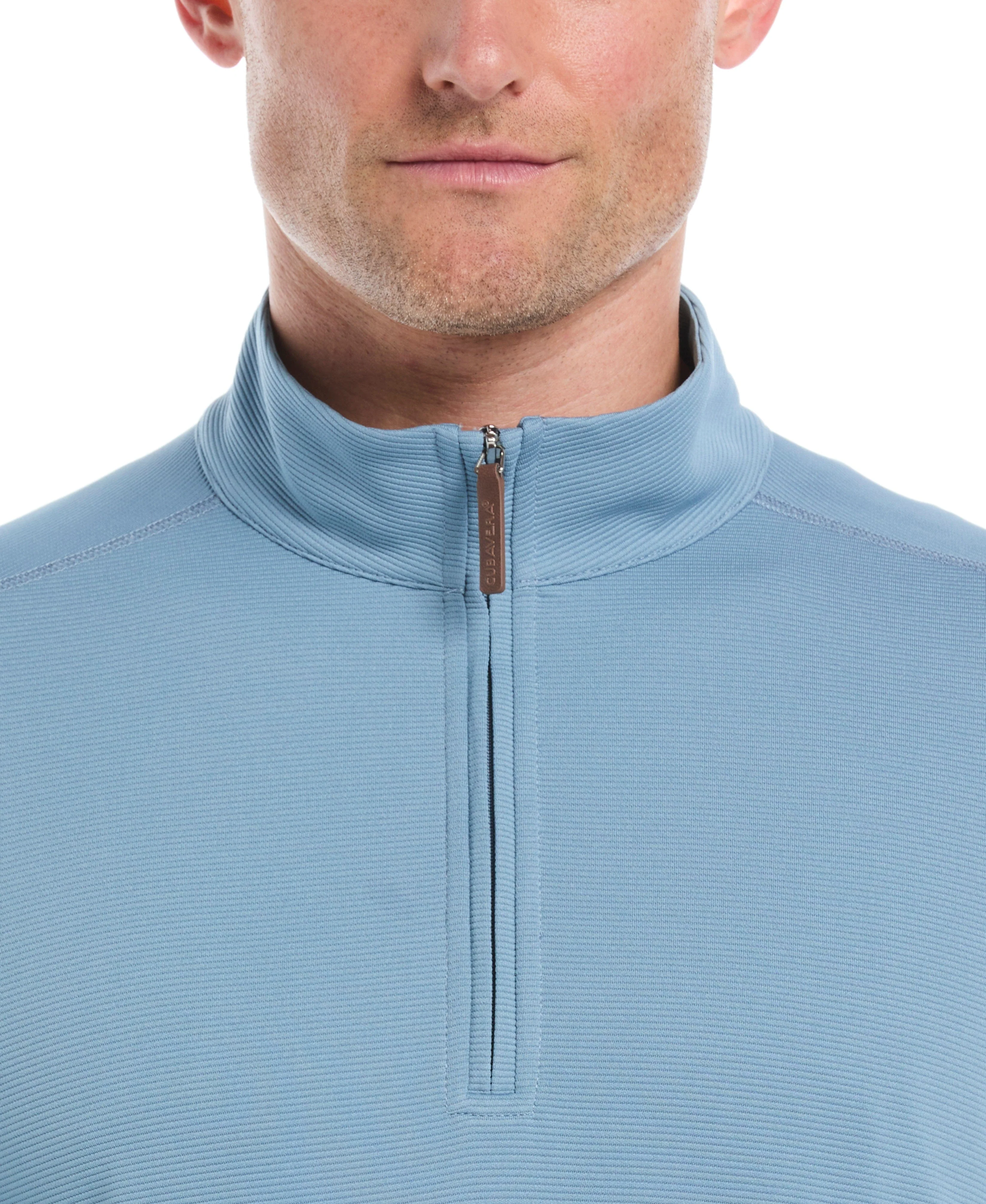 Solid Textured 1/4 Zip Pullover Sweater - Image 6