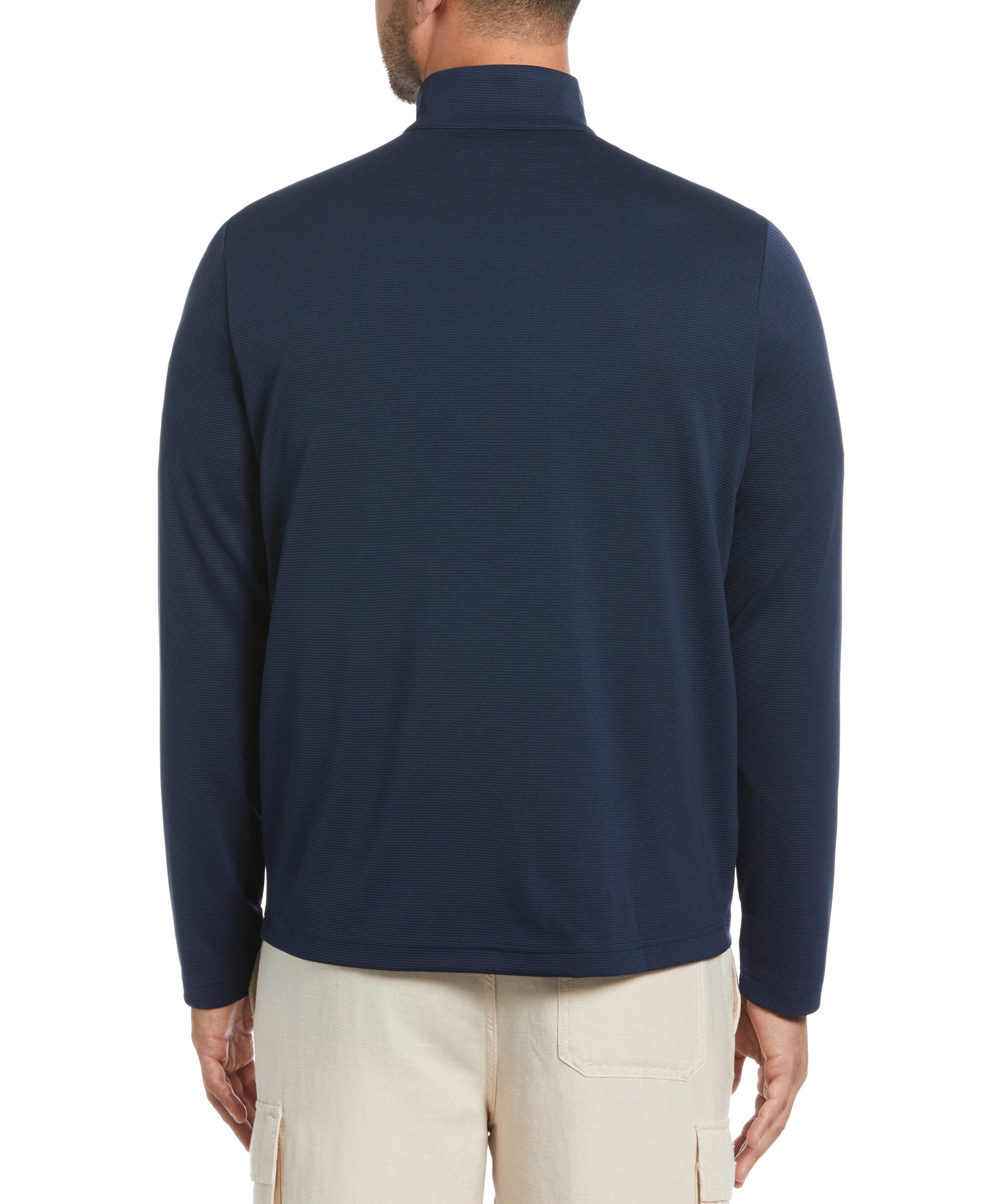 Solid Textured 1/4 Zip Pullover Sweater - Image 9
