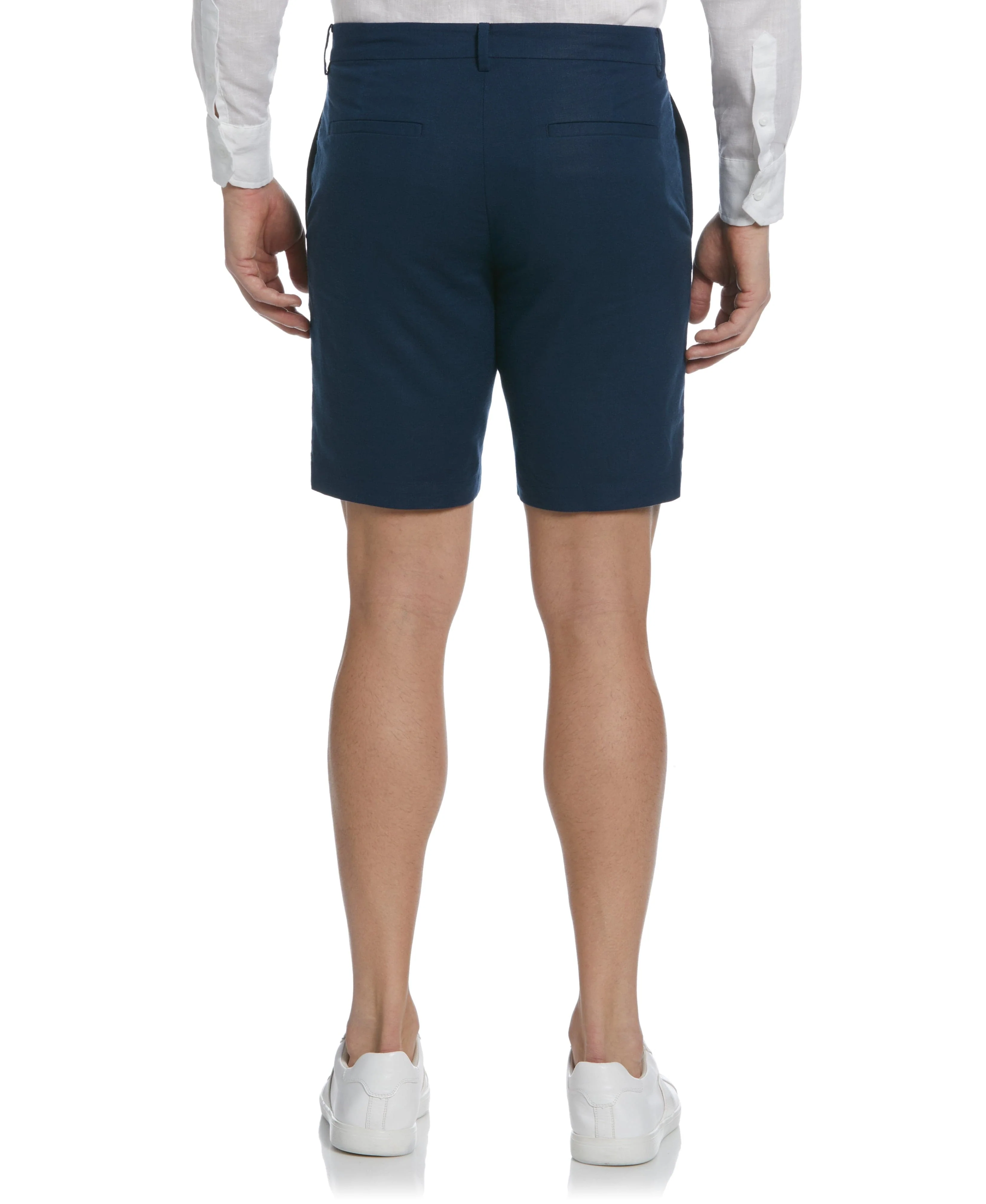 Linen-Blend Flat Front Short - Image 4