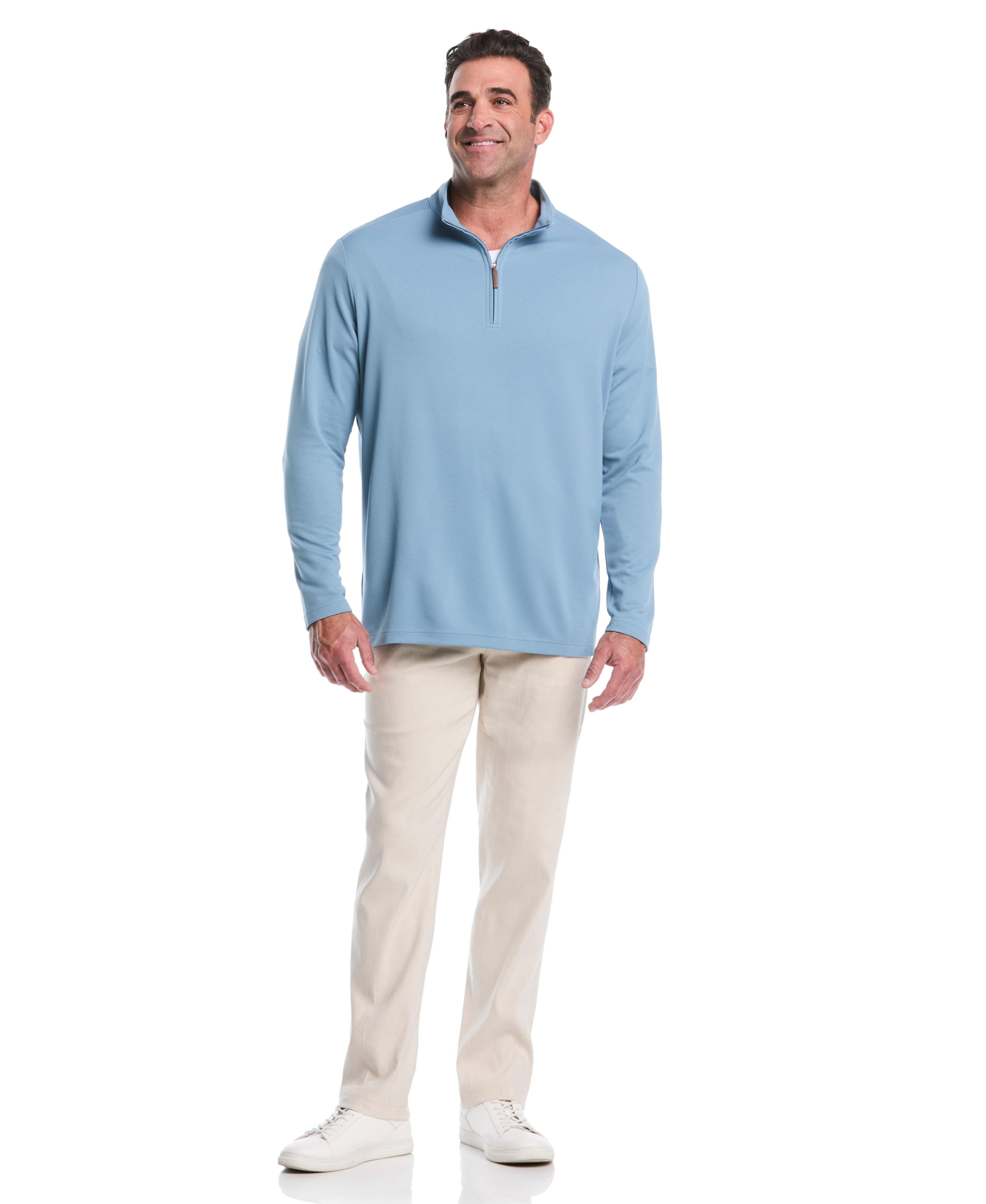Big & Tall Solid Textured 1/4 Zip Pullover Sweater - Image 17