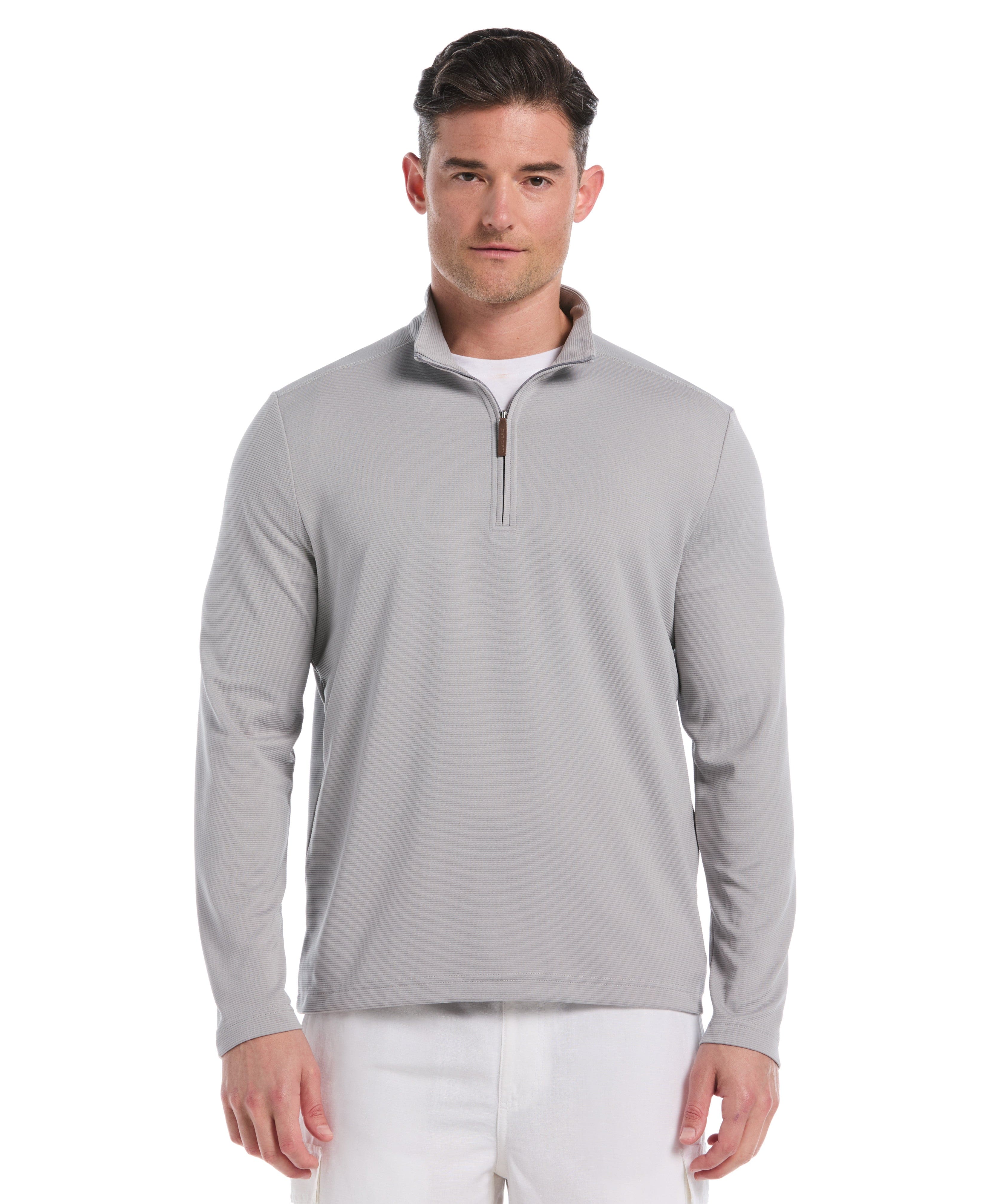 Big & Tall Solid Textured 1/4 Zip Pullover Sweater - Image 19