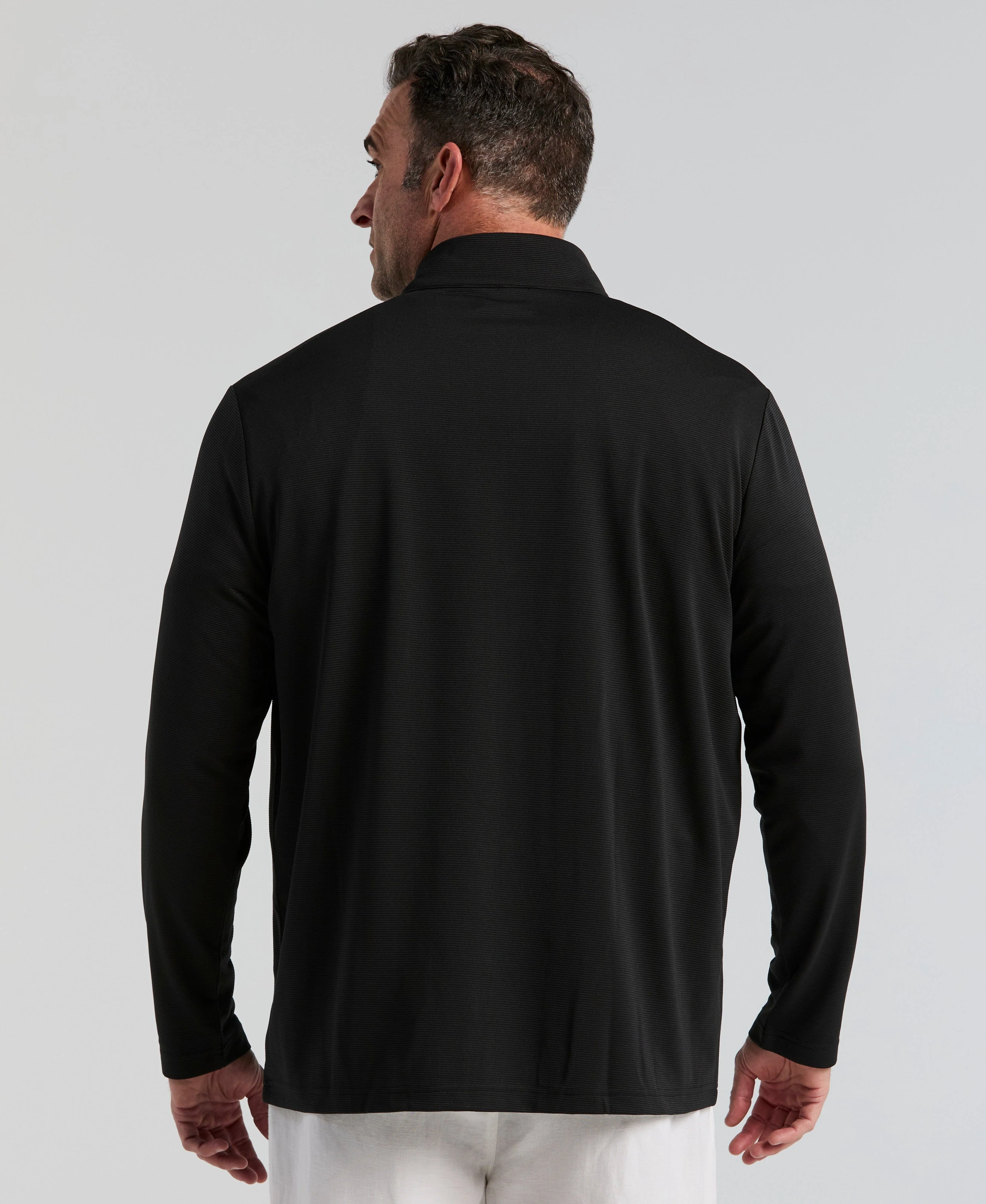 Big & Tall Solid Textured 1/4 Zip Pullover Sweater - Image 2