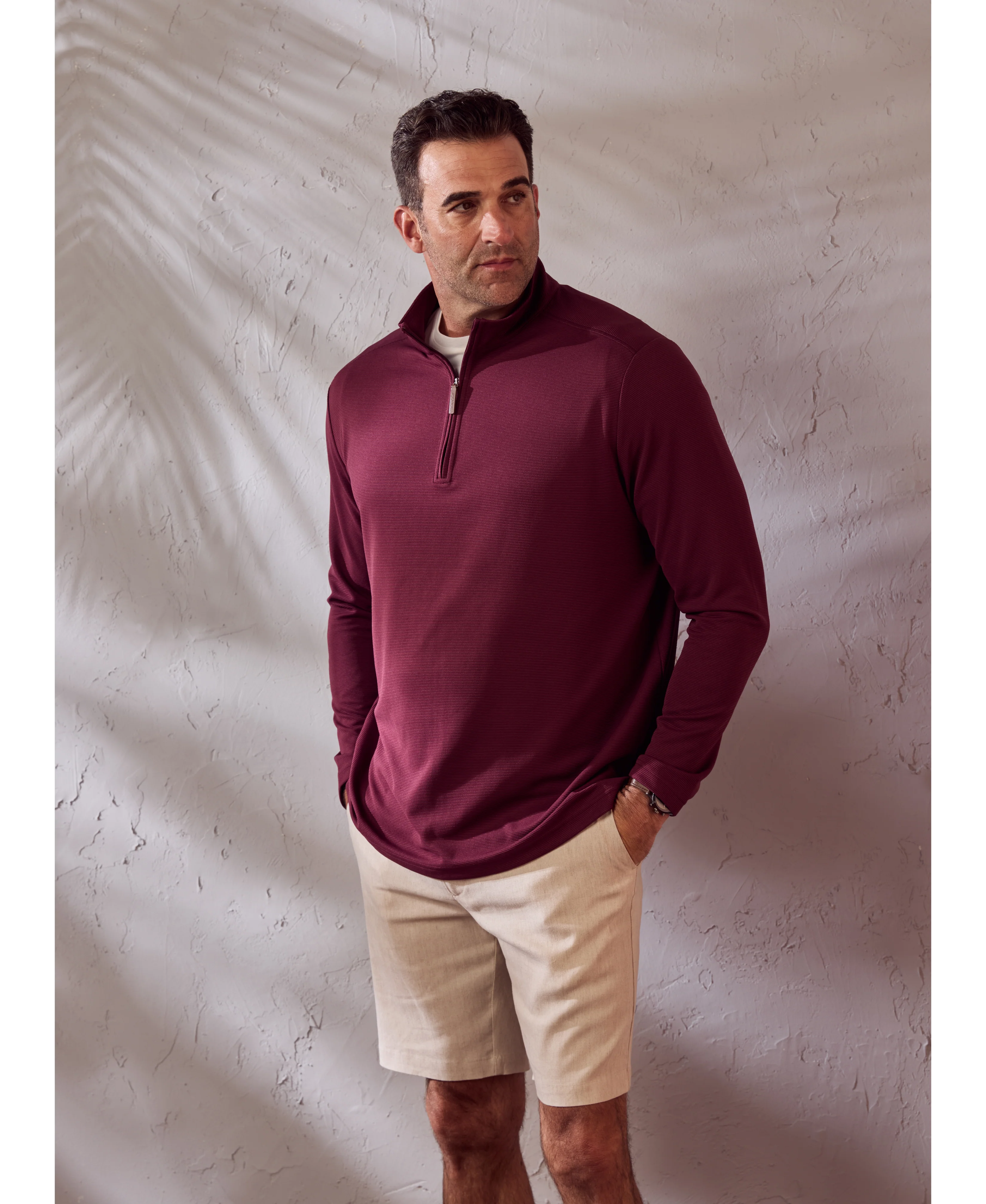 Big & Tall Solid Textured 1/4 Zip Pullover Sweater - Image 23