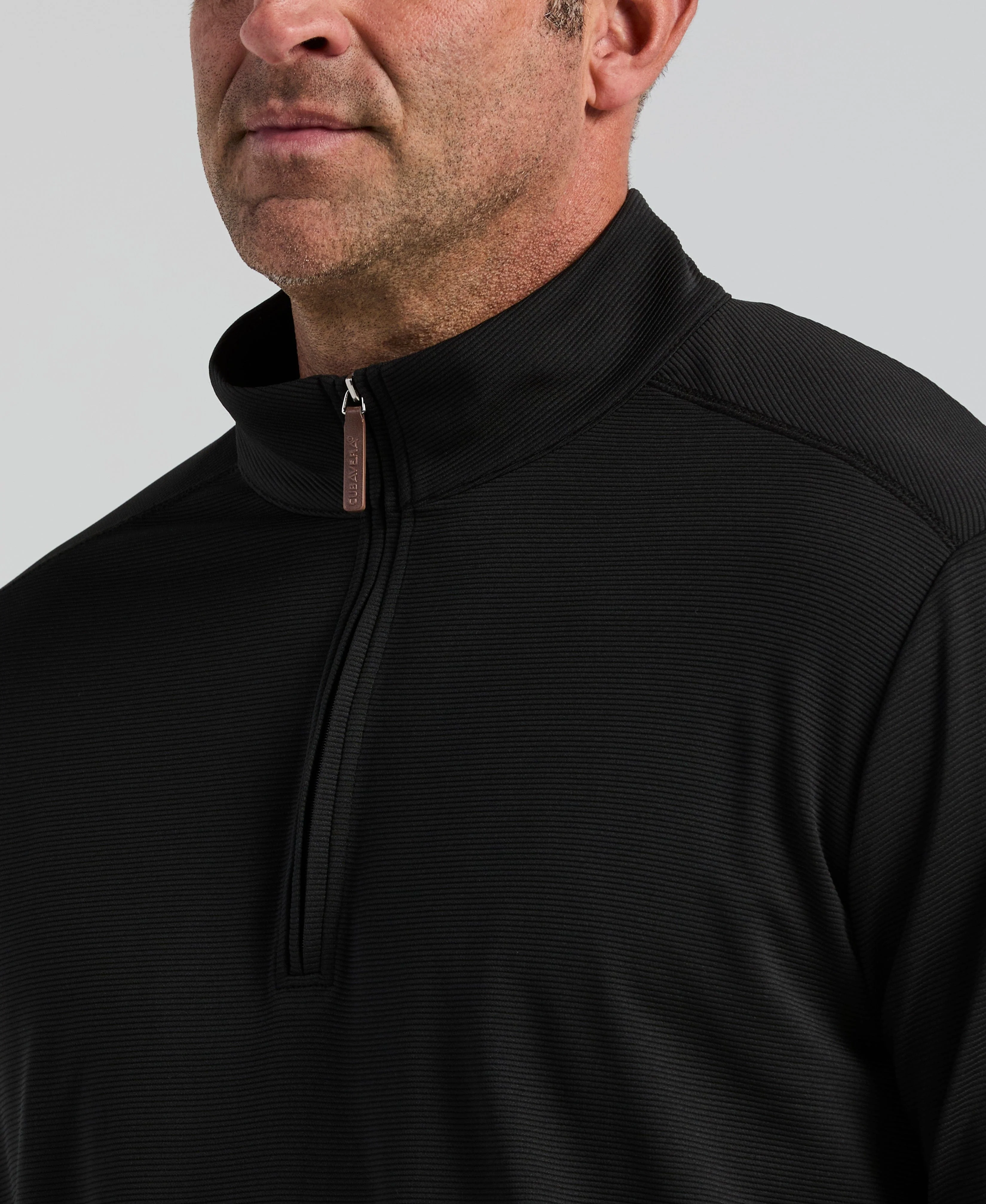 Big & Tall Solid Textured 1/4 Zip Pullover Sweater - Image 3