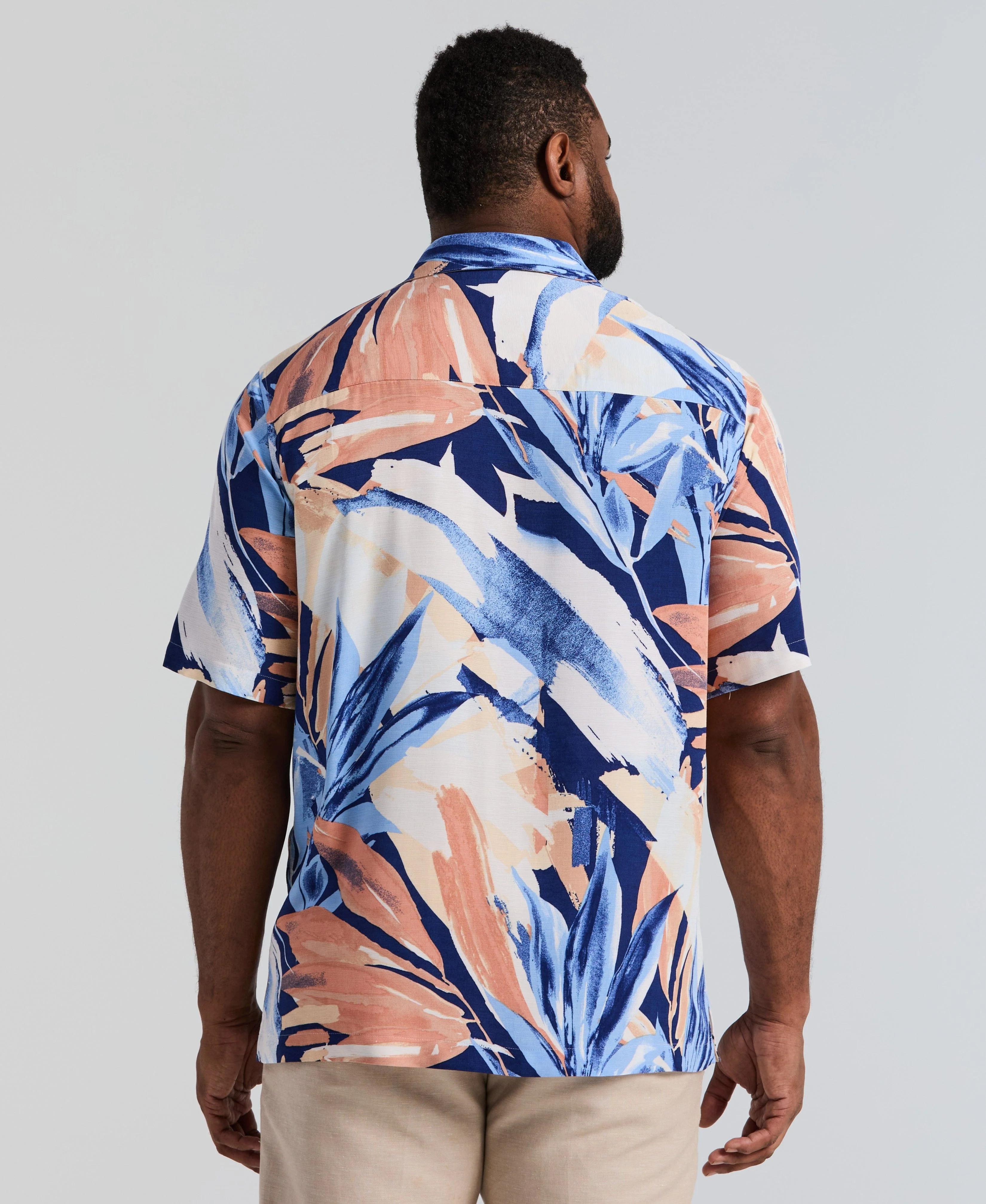 Big & Tall Abstract Print Shirt - Image 3
