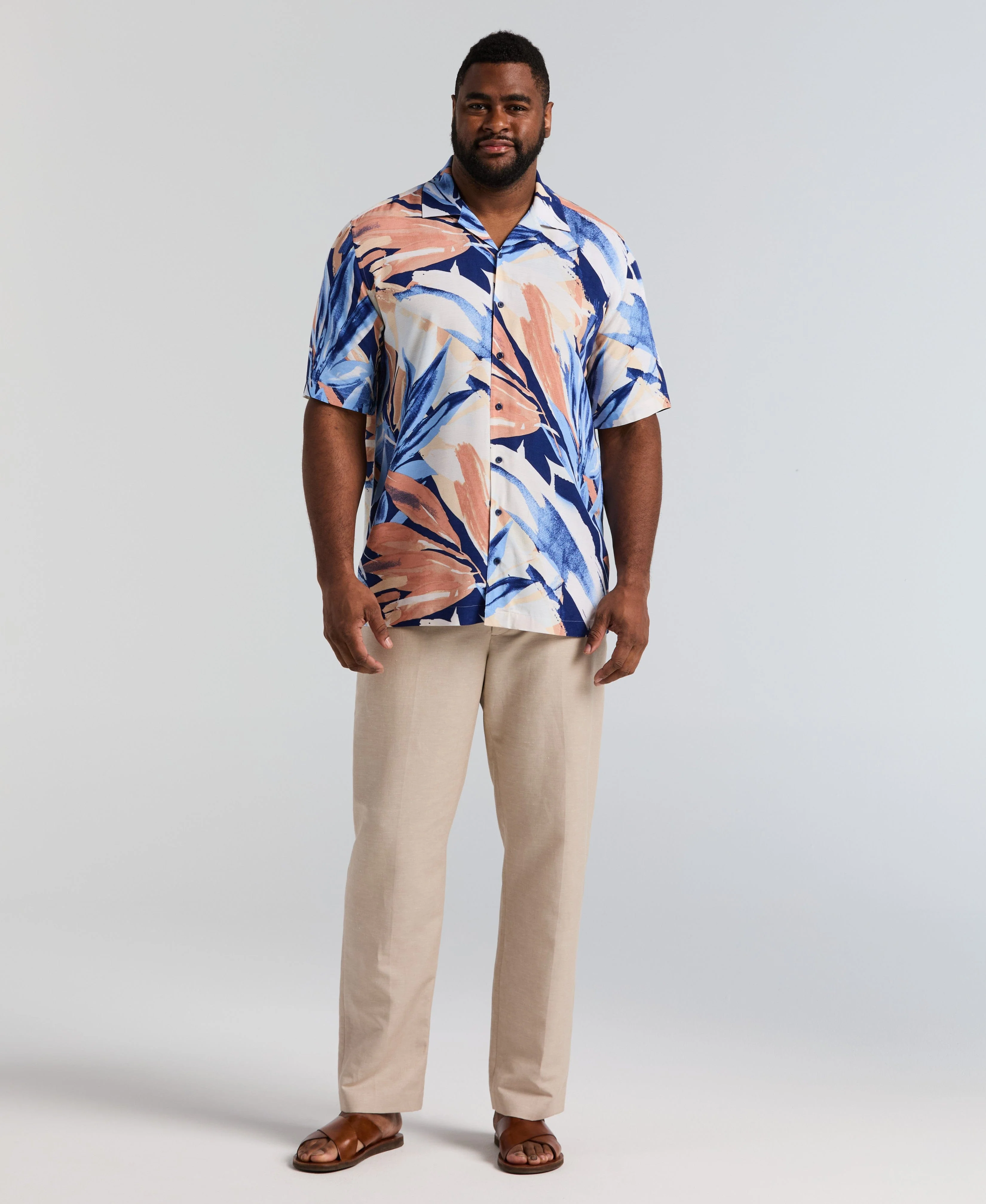 Big & Tall Abstract Print Shirt - Image 4