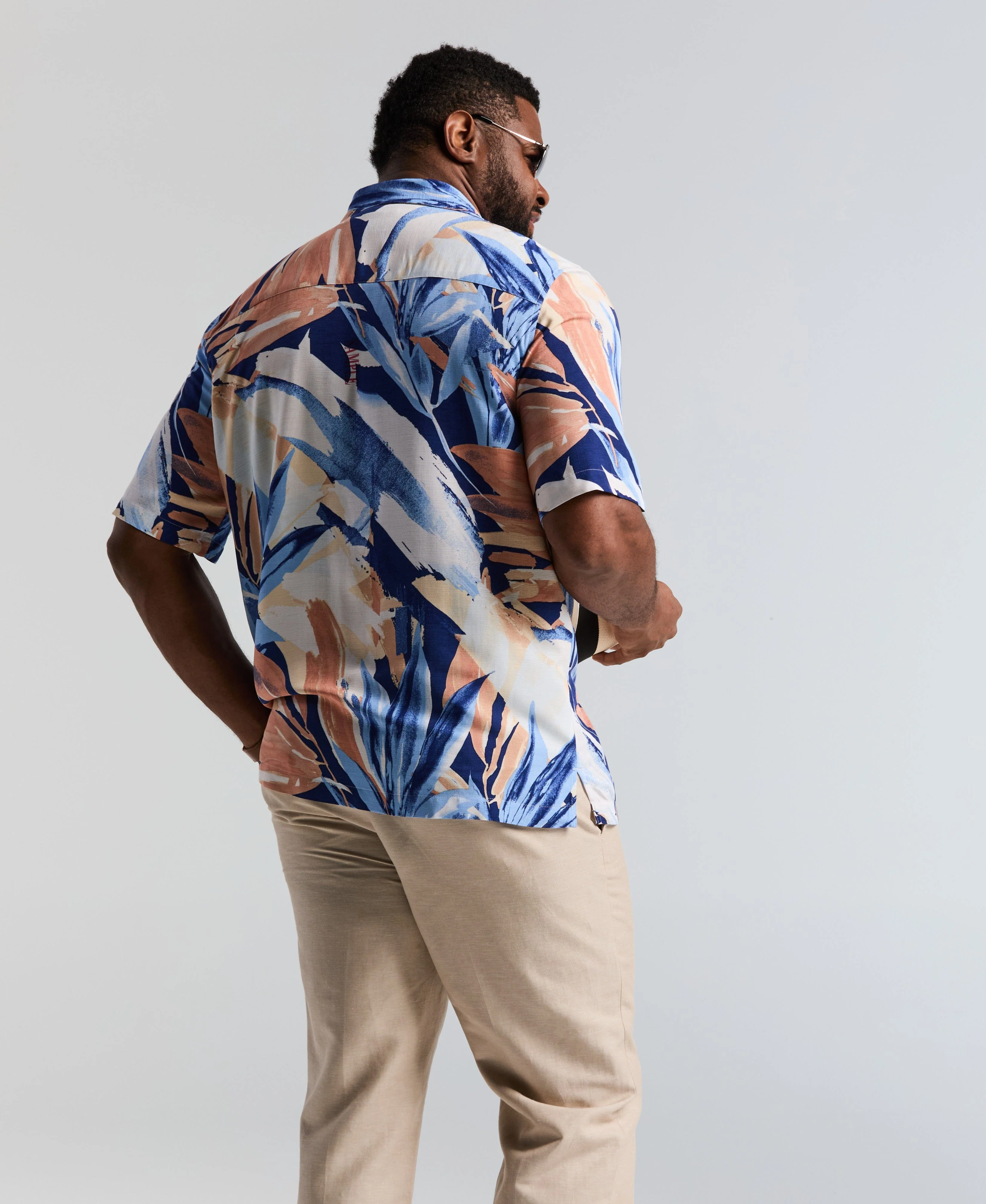 Big & Tall Abstract Print Shirt - Image 6