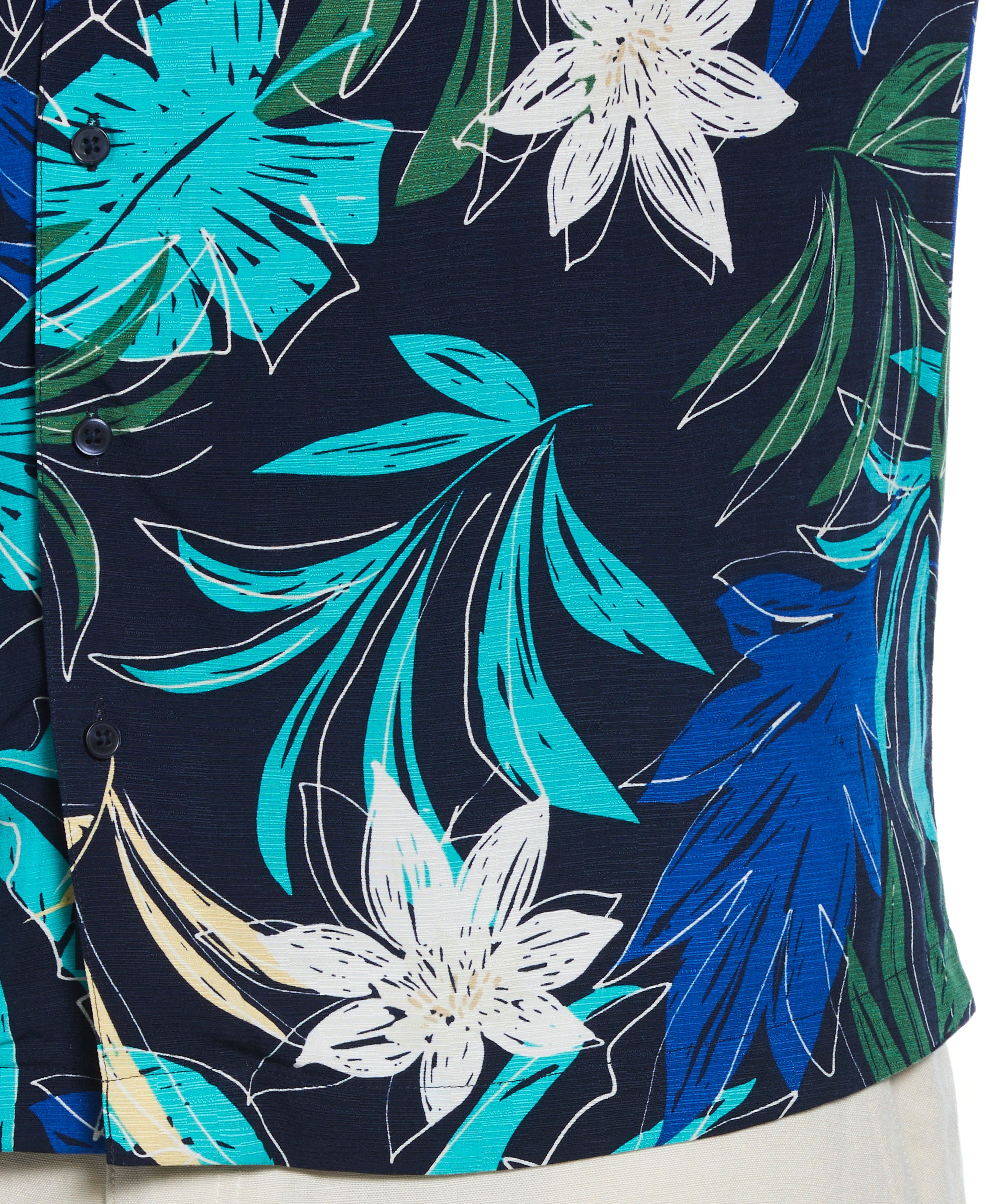 Big & Tall All-Over Tropical Print Shirt - Image 3