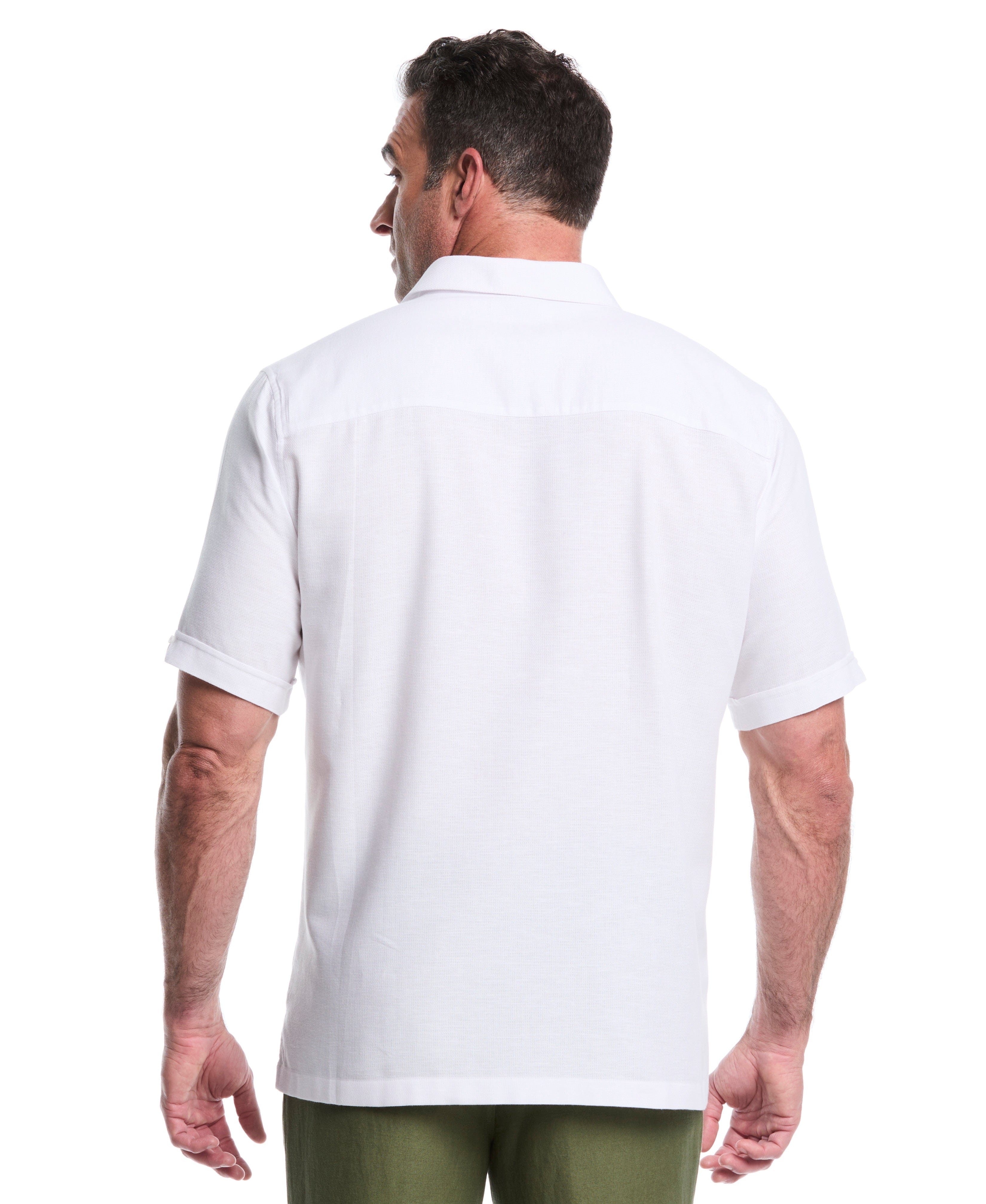 Big & Tall Cotton-Linen Blend Panel Shirt - Image 3