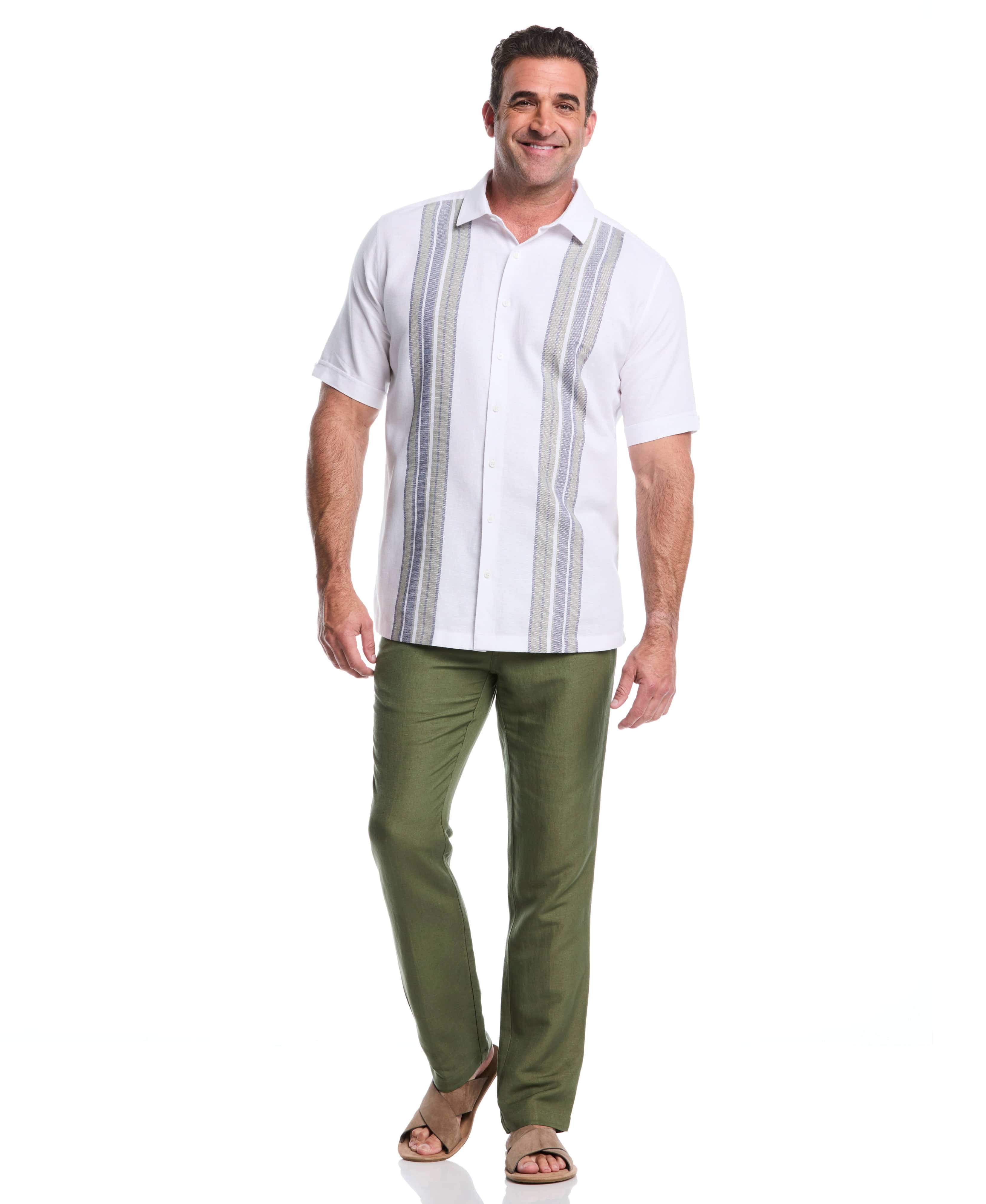Big & Tall Cotton-Linen Blend Panel Shirt - Image 5