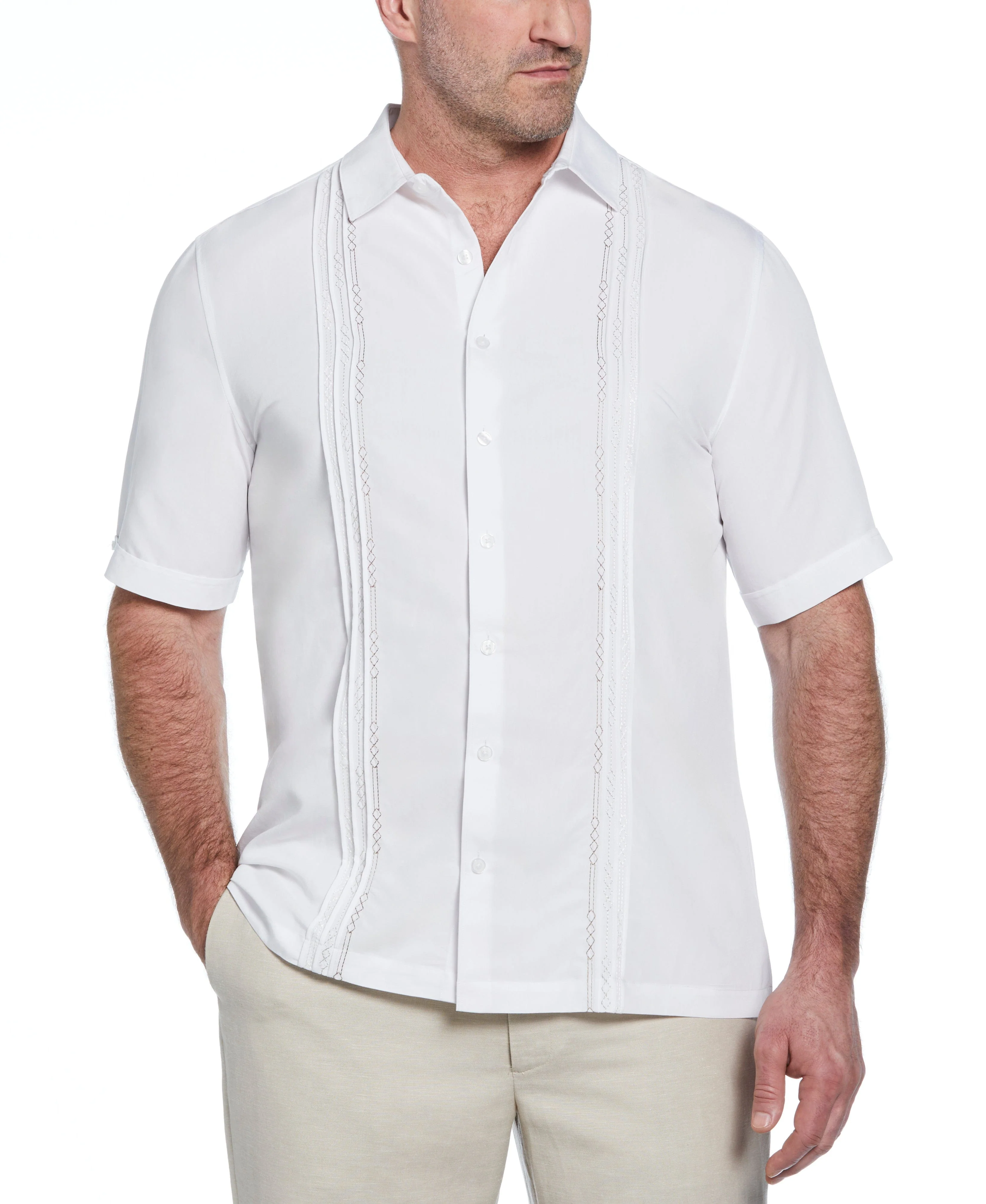 Big & Tall Embroidered Panel Shirt - Image 6