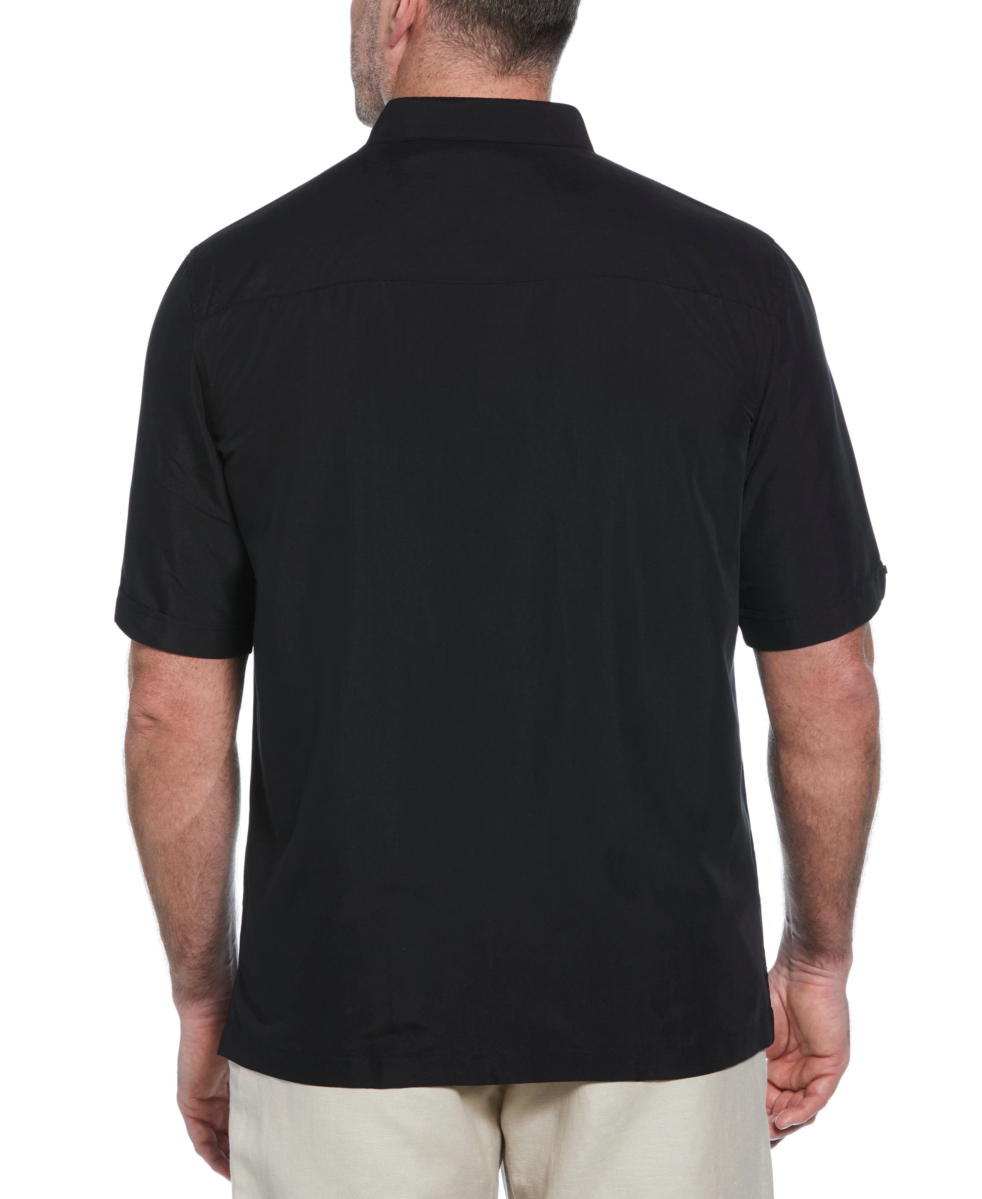 Big & Tall Geo Embroidered Panel Shirt - Image 12