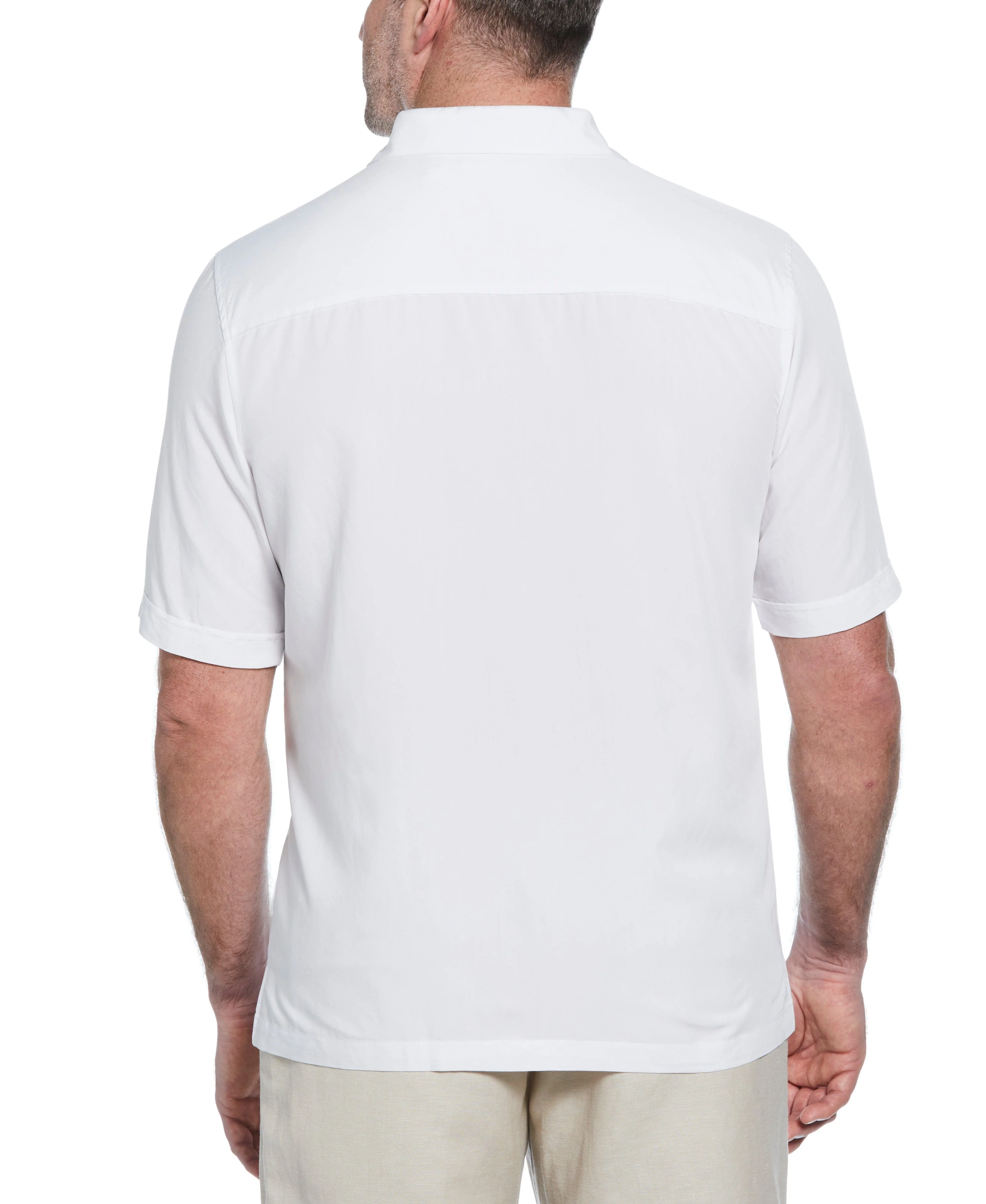 Big & Tall Geo Embroidered Panel Shirt - Image 2