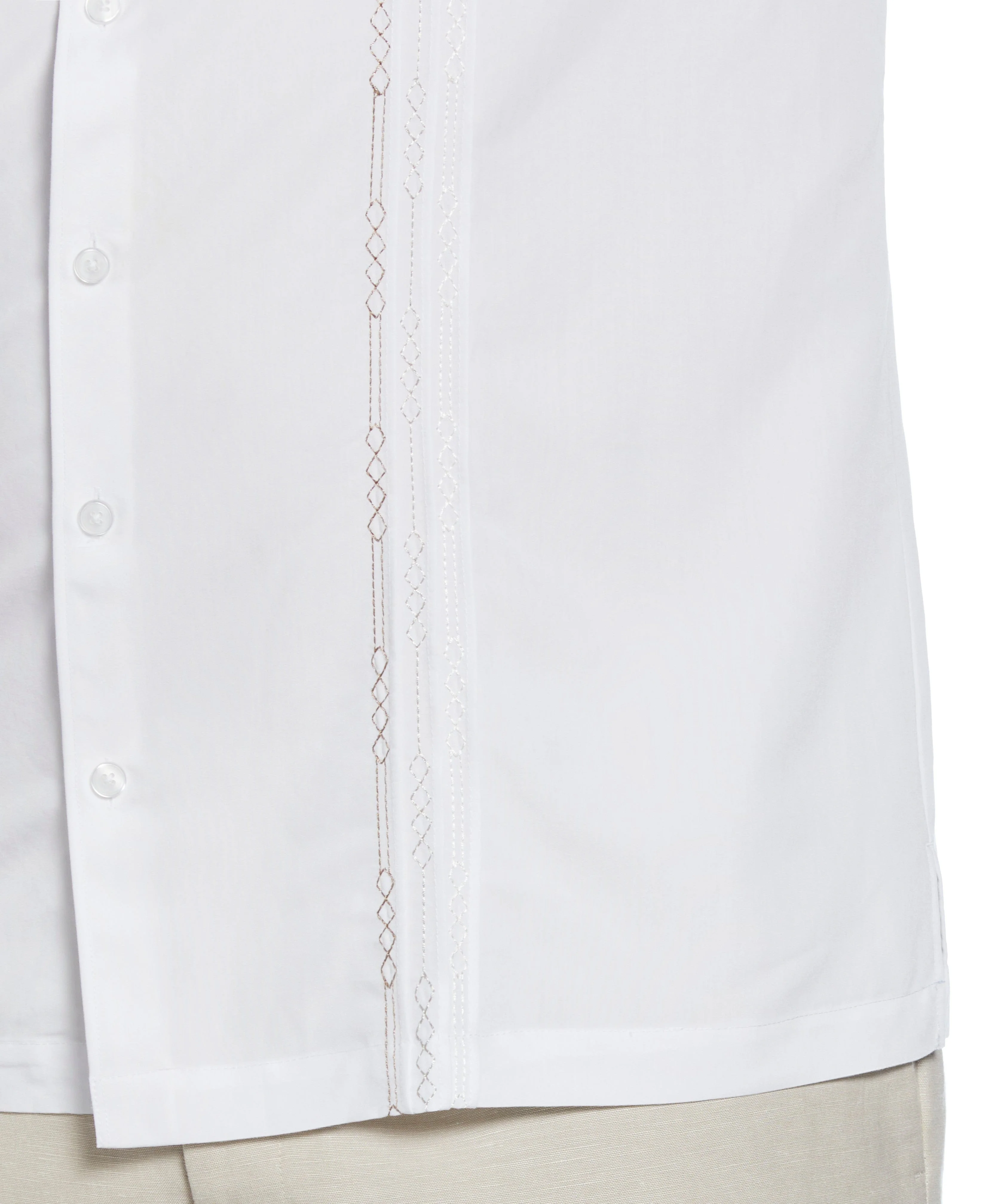 Big & Tall Geo Embroidered Panel Shirt - Image 3