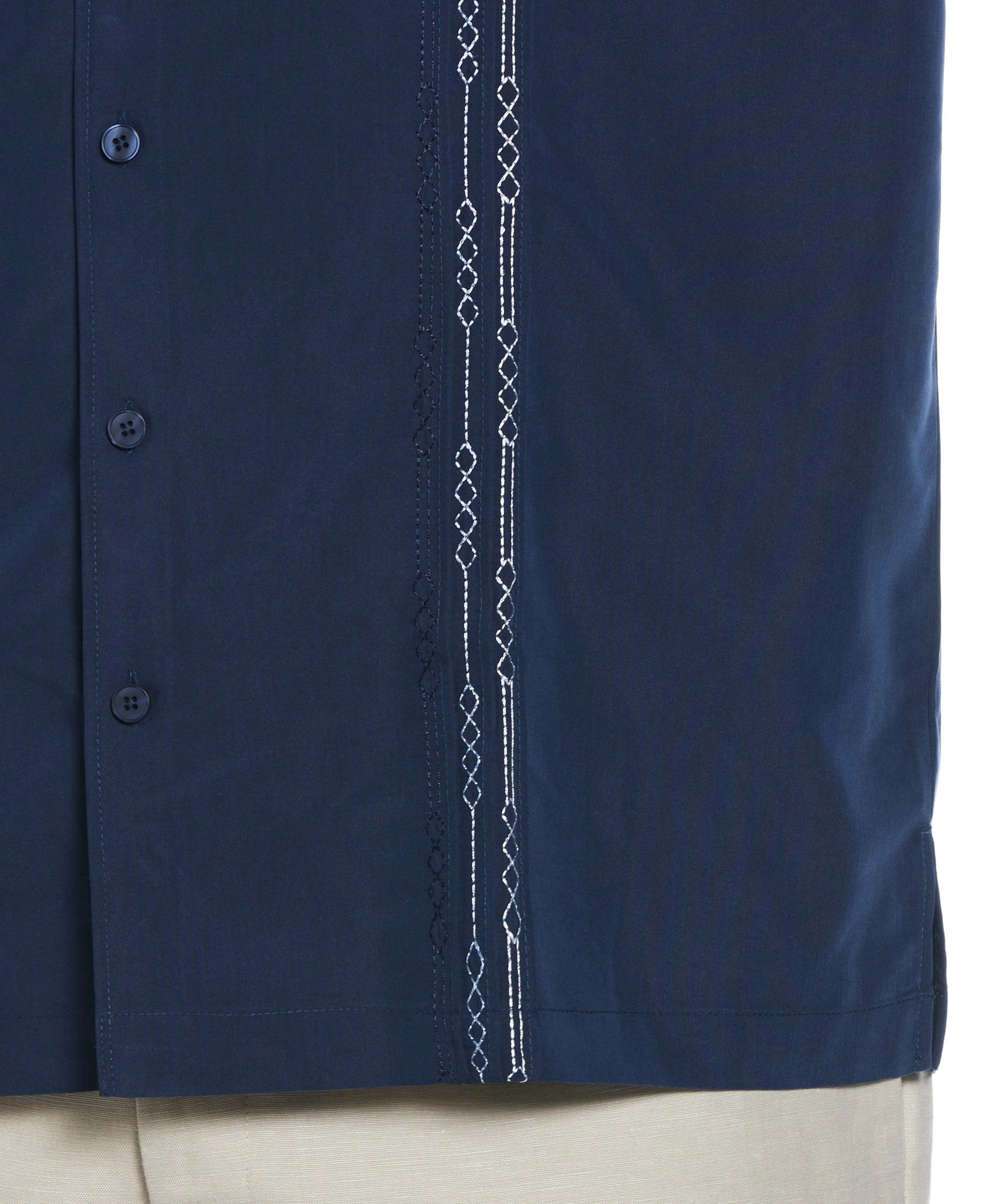 Big & Tall Geo Embroidered Panel Shirt - Image 8