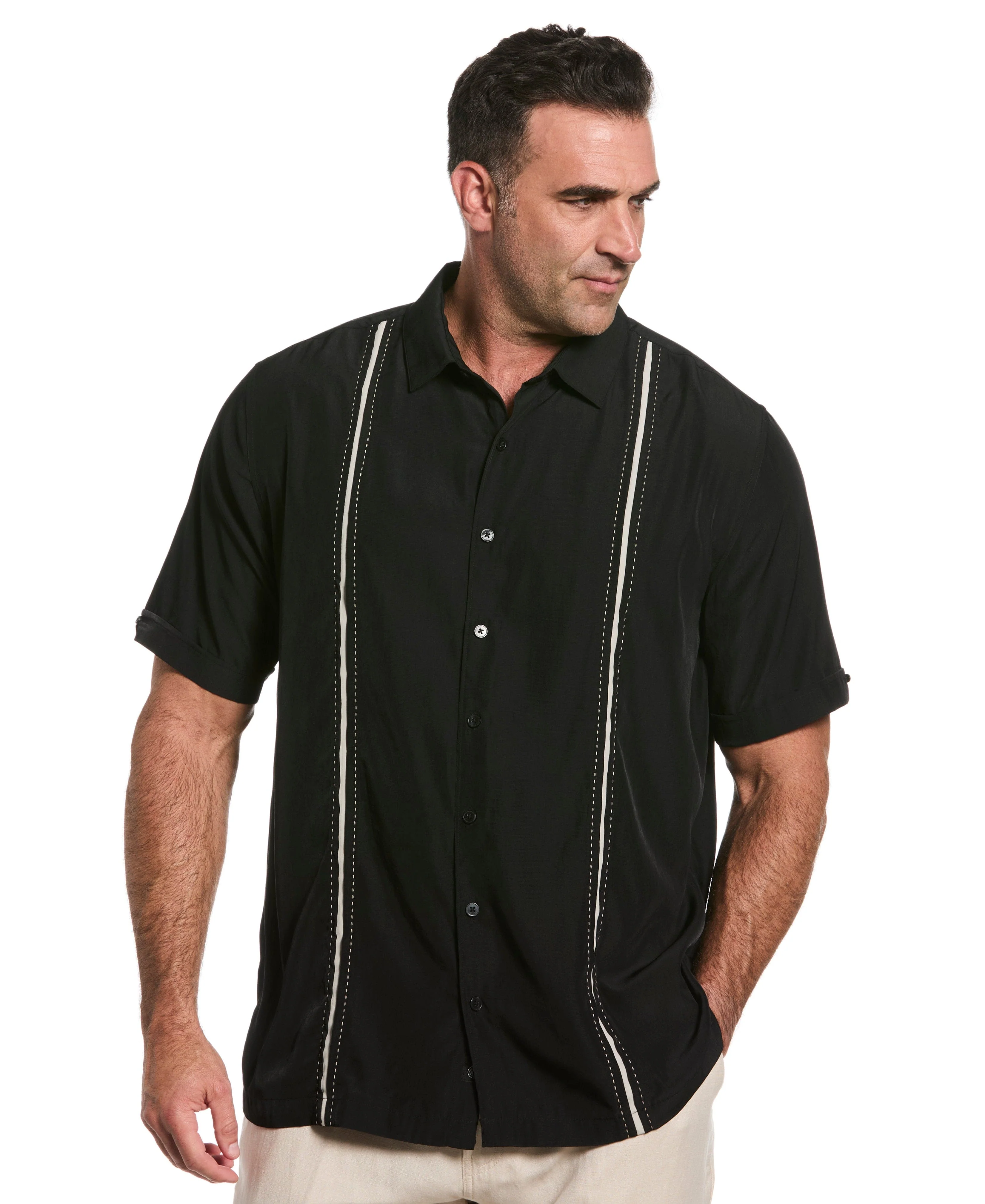 Big & Tall Panel Shirt - Contrast Stitching - Image 20