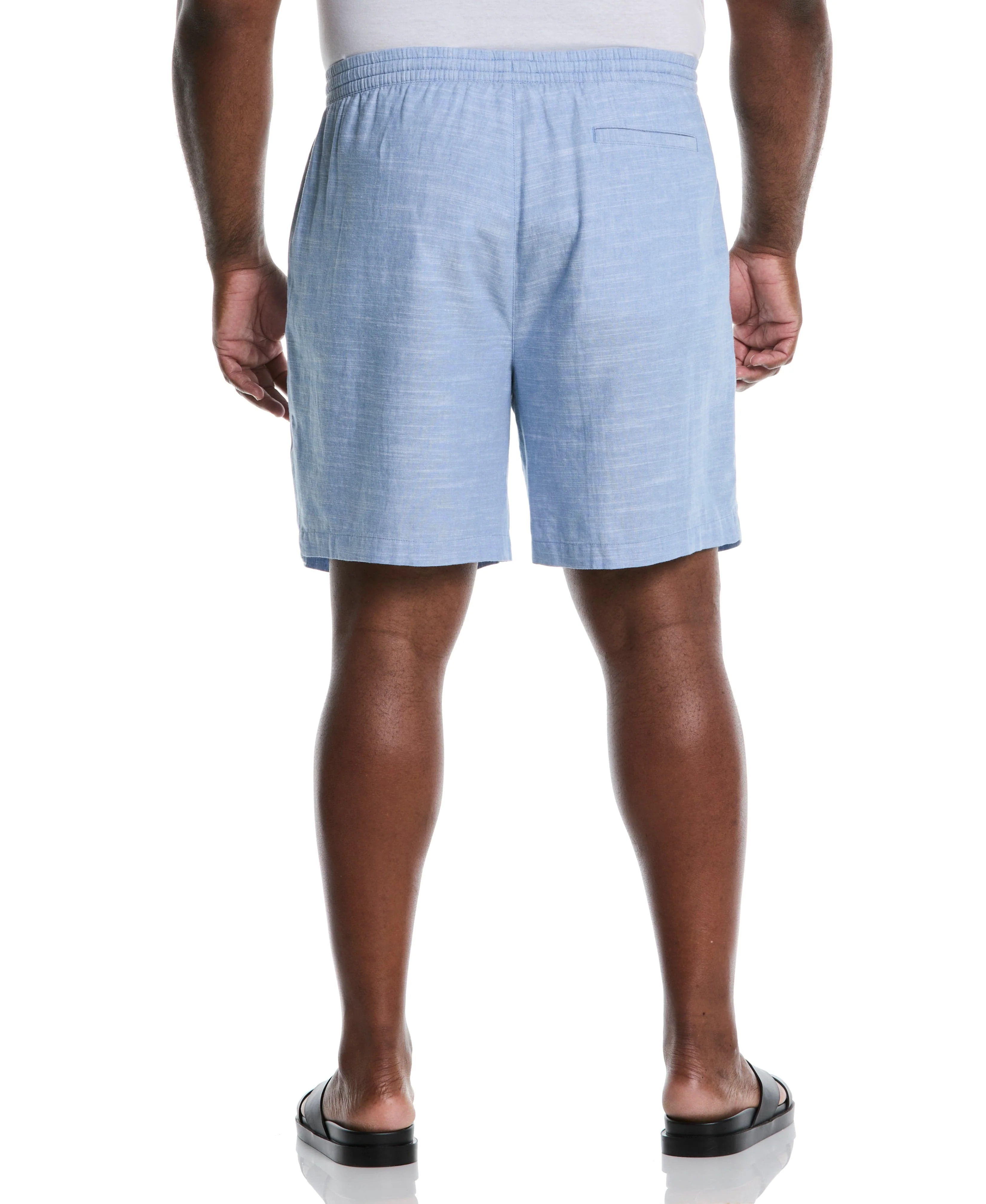 Big & Tall Linen Blend 7 1/2" Cross Dyed Slub Short - Image 10