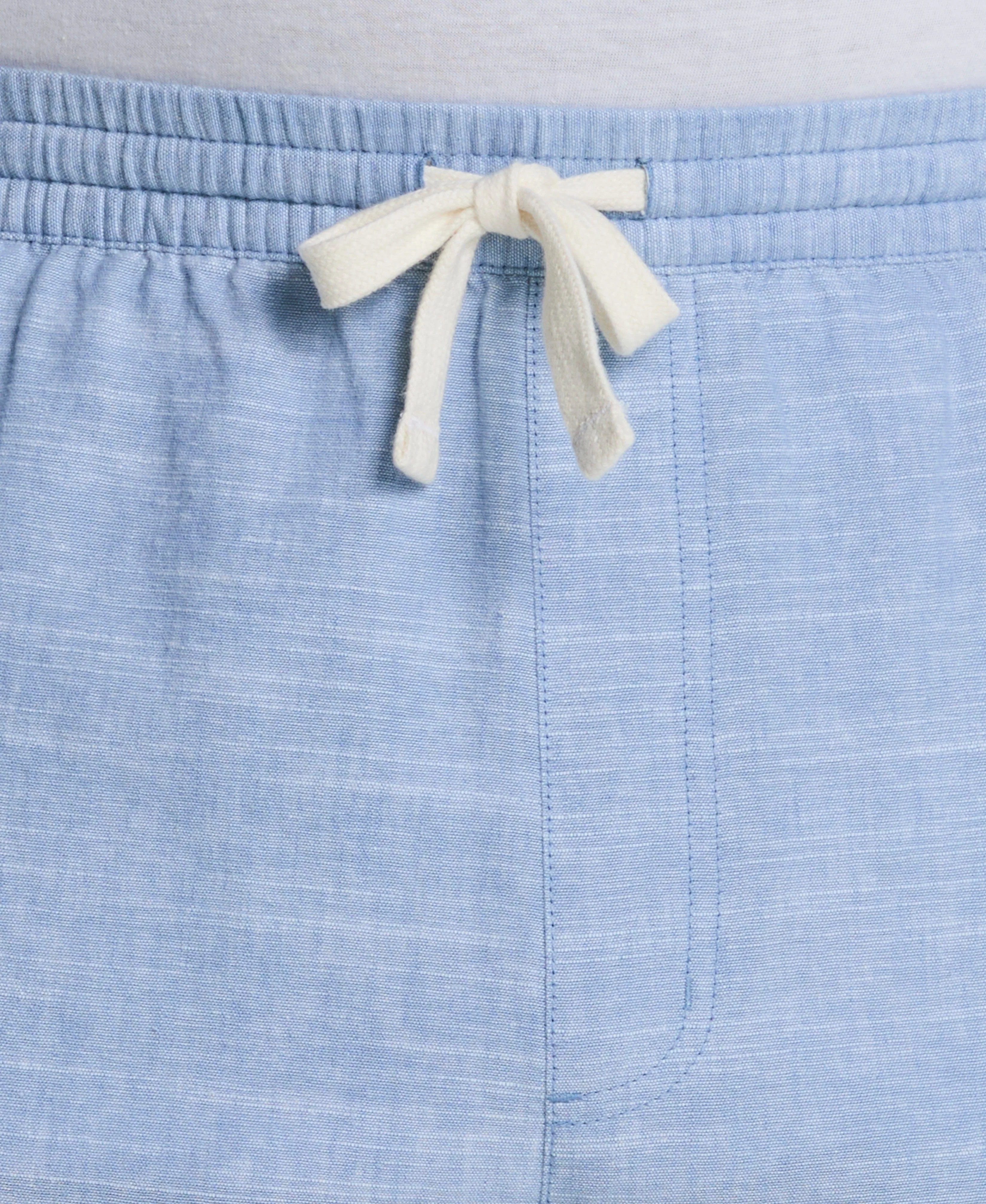 Big & Tall Linen Blend 7 1/2" Cross Dyed Slub Short - Image 11