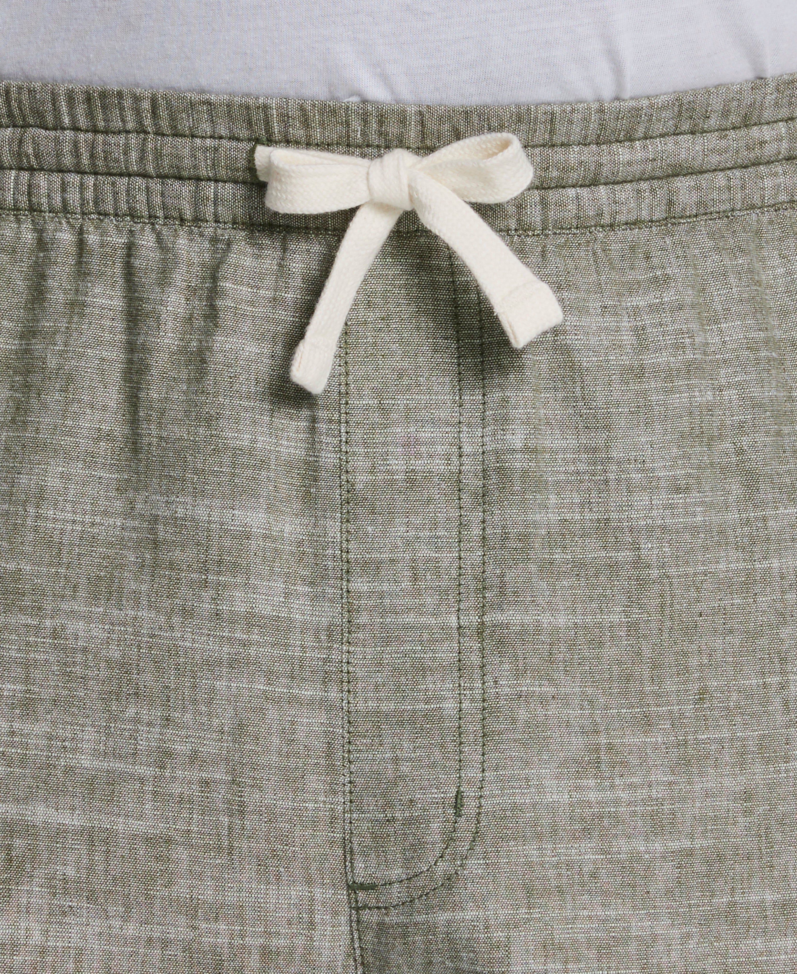 Big & Tall Linen Blend 7 1/2" Cross Dyed Slub Short - Image 3