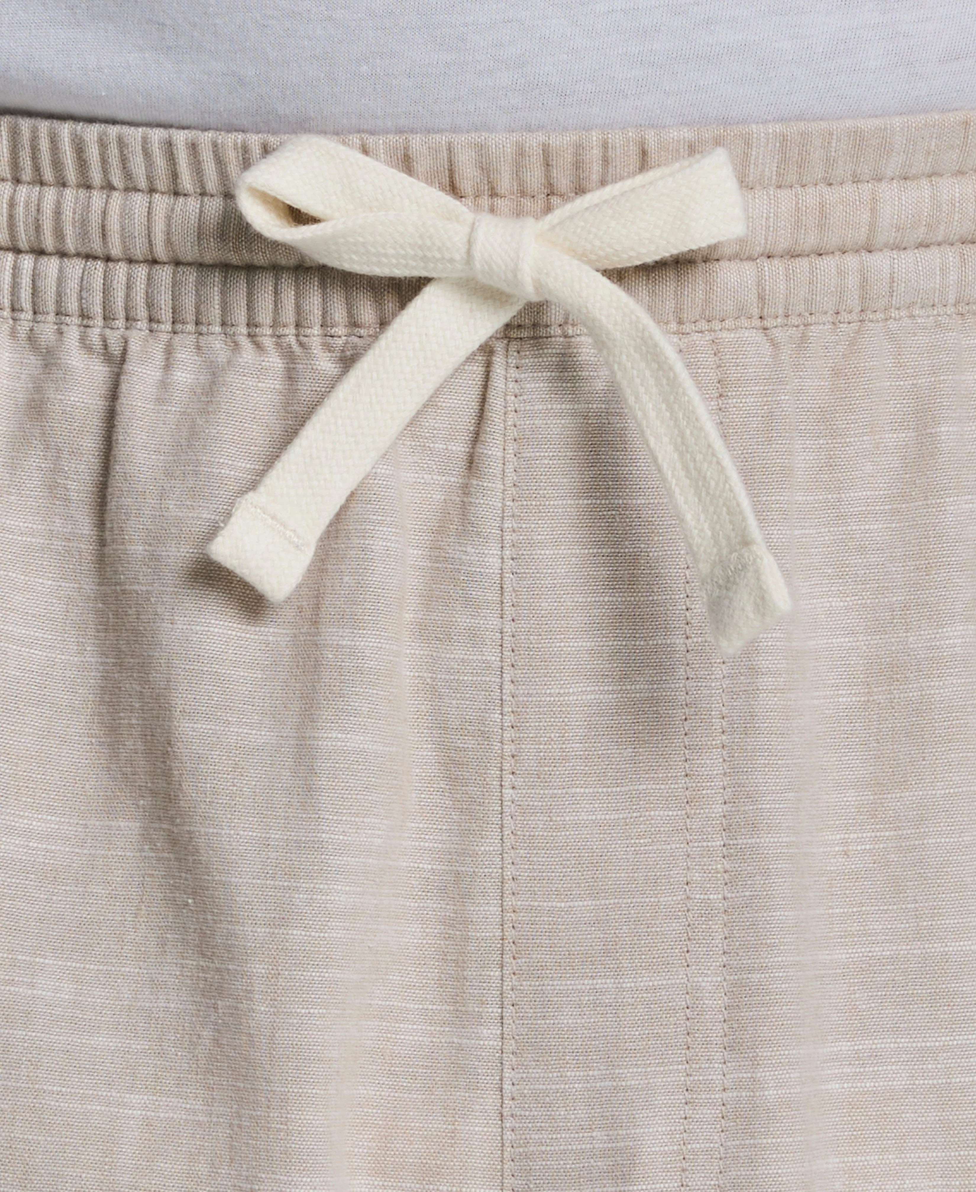 Big & Tall Linen Blend 7 1/2" Cross Dyed Slub Short - Image 7