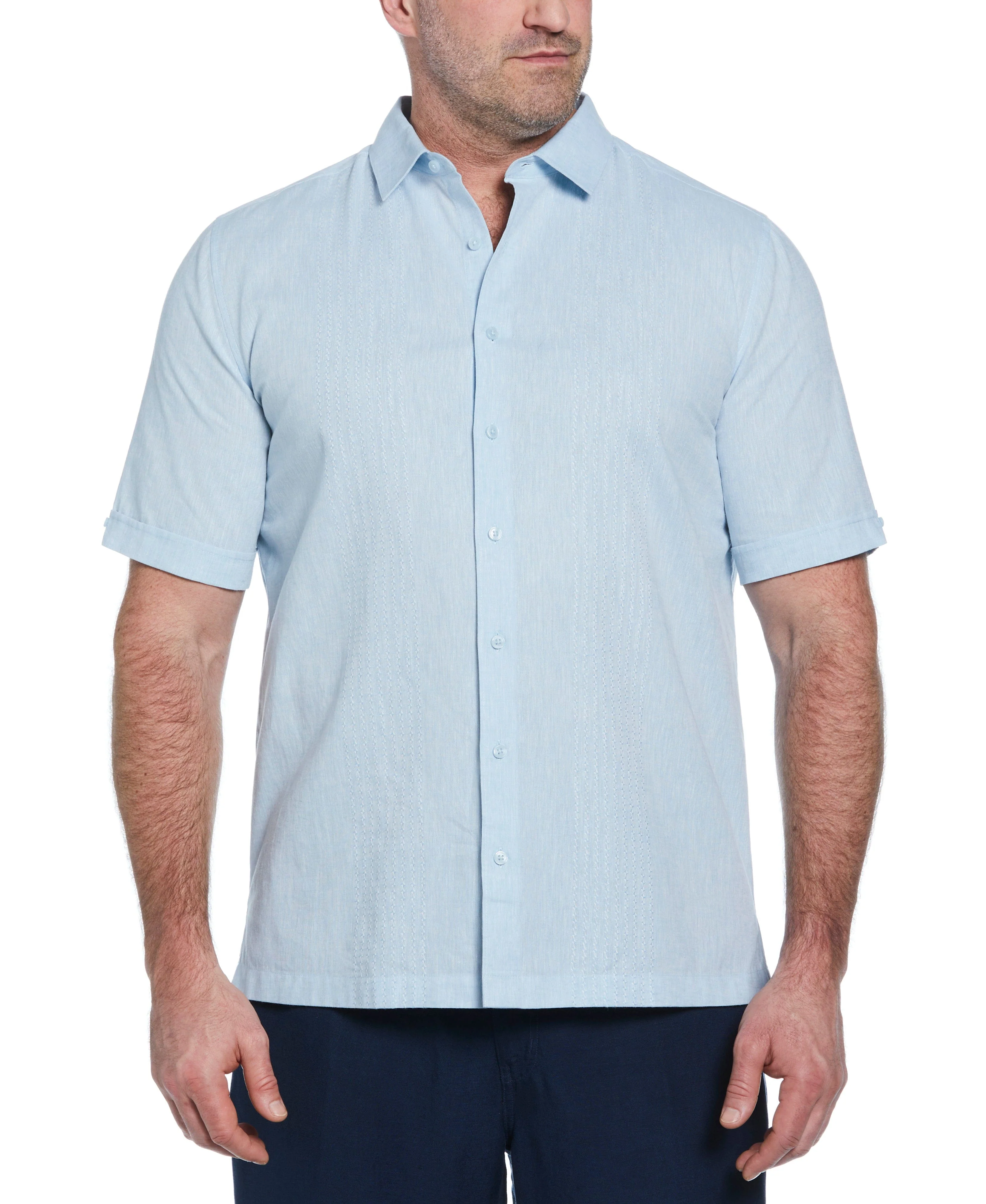 Big & Tall Engineered Dobby Panels Shirt - Image 11