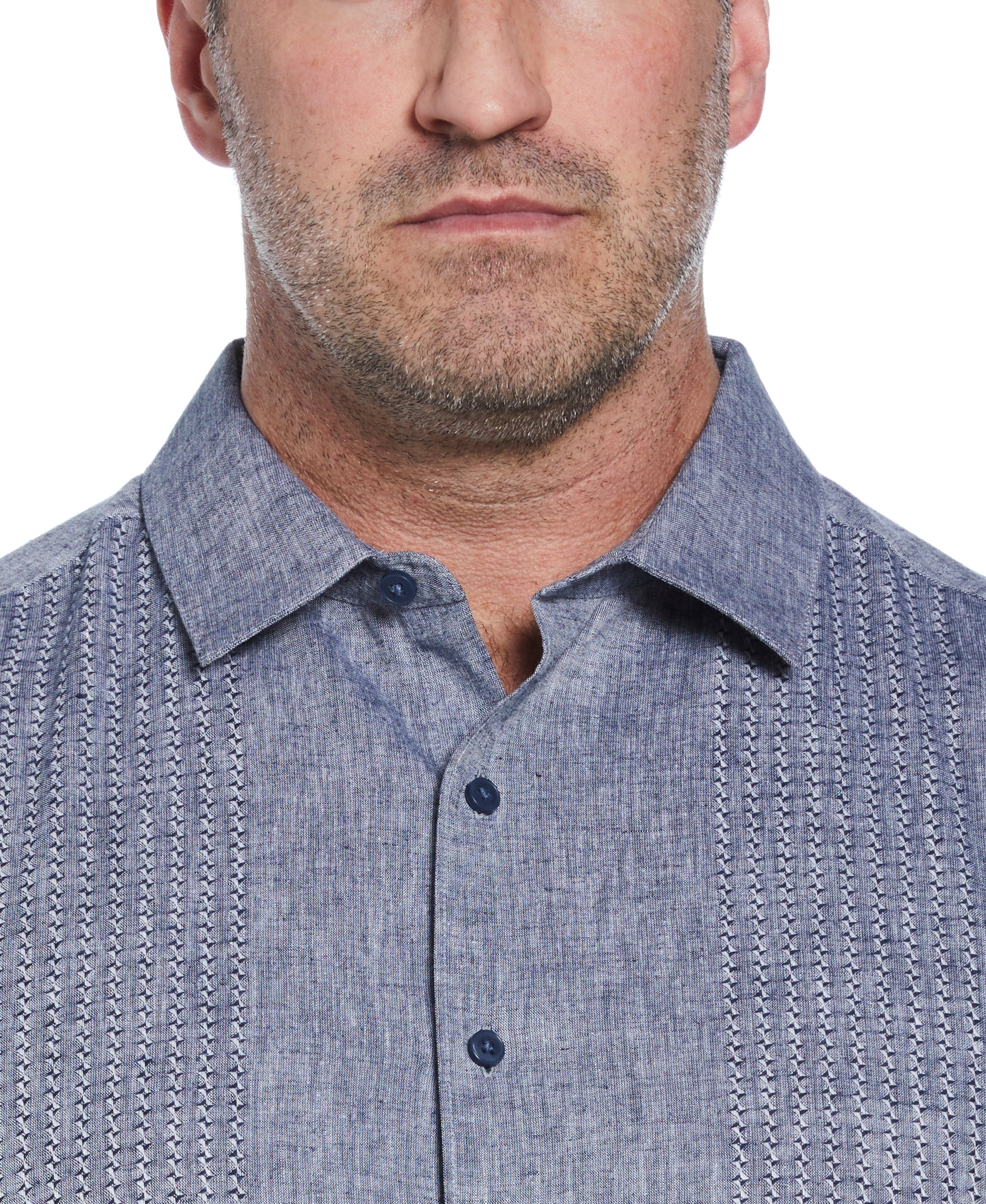 Big & Tall Engineered Dobby Panels Shirt - Image 4