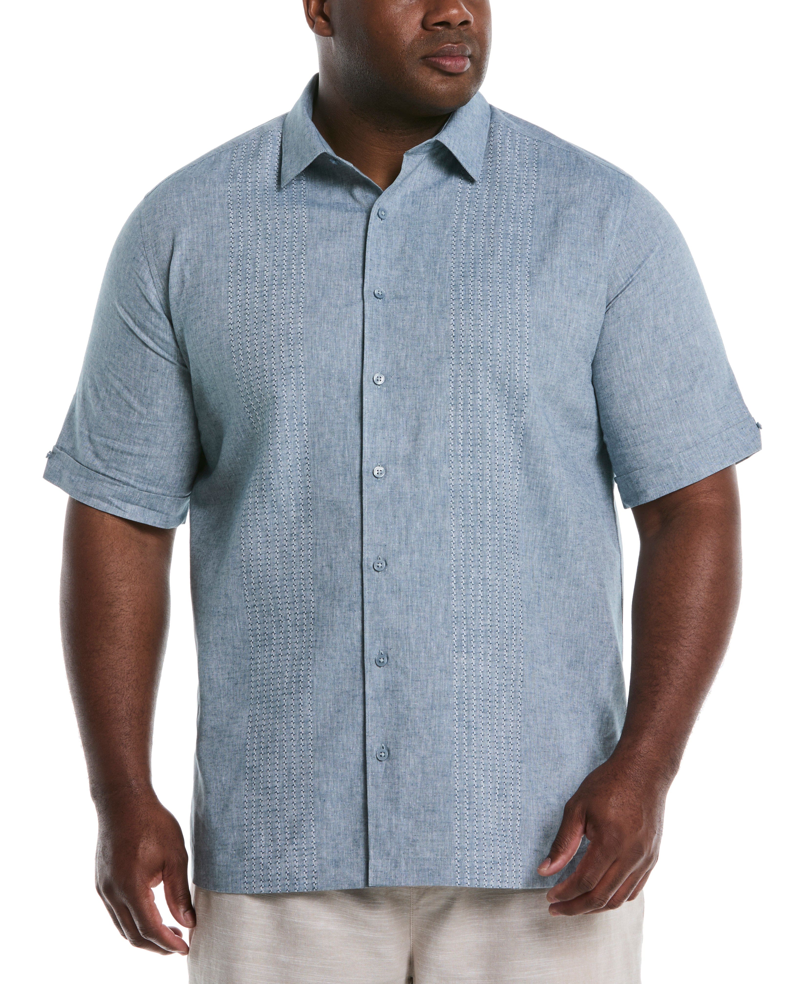 Big & Tall Engineered Dobby Panels Shirt - Image 6