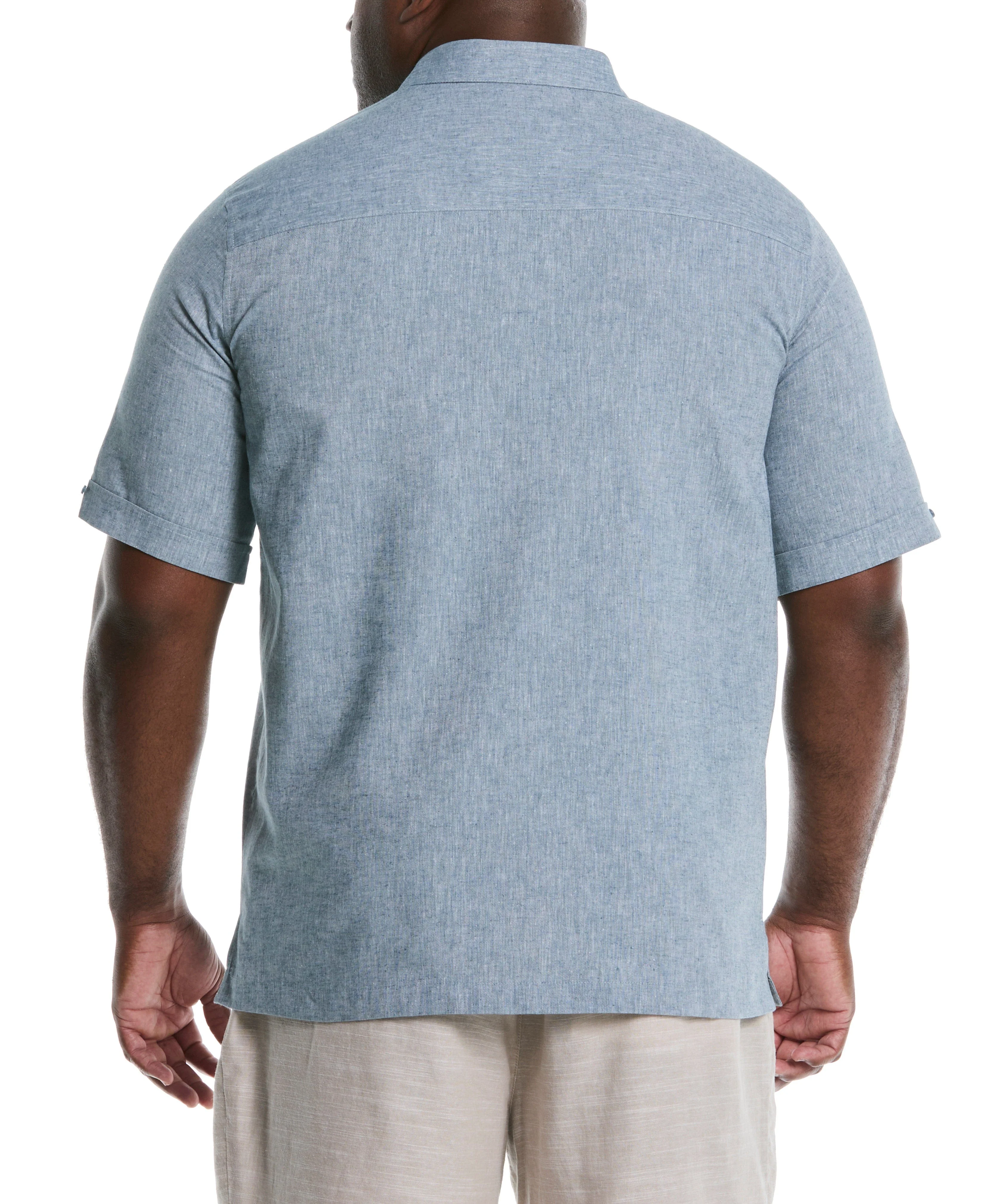 Big & Tall Engineered Dobby Panels Shirt - Image 7