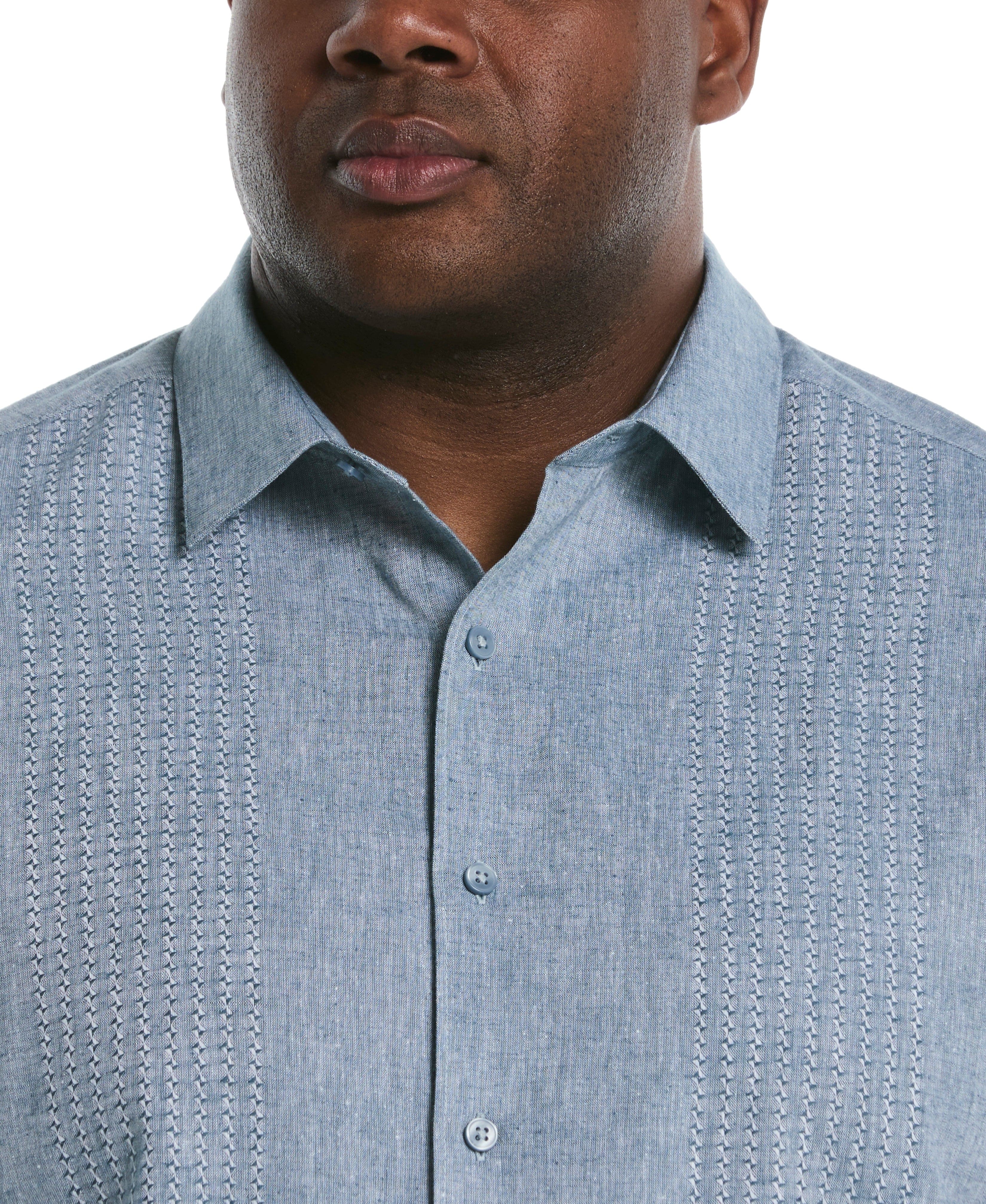 Big & Tall Engineered Dobby Panels Shirt - Image 9