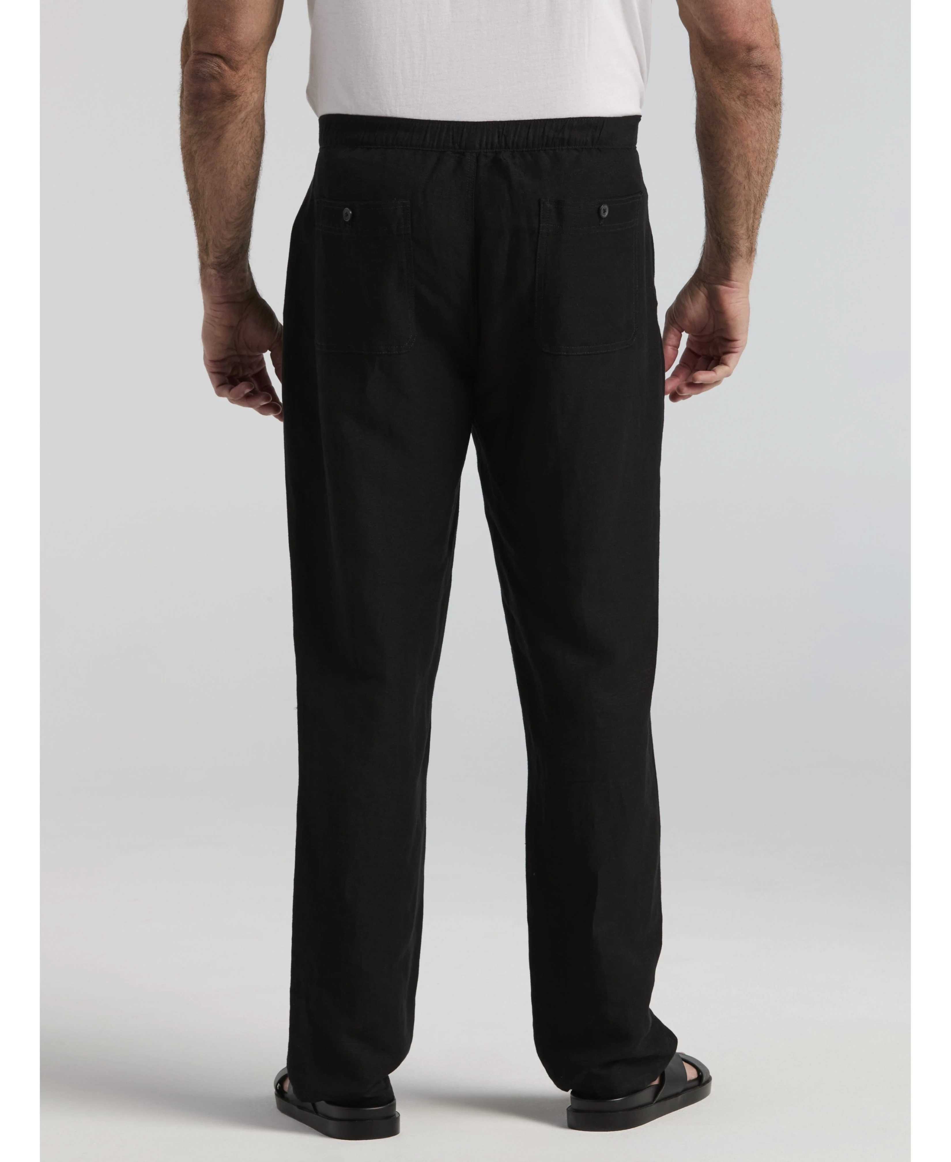 Big & Tall Linen-Blend Core Drawstring Pants - Image 12