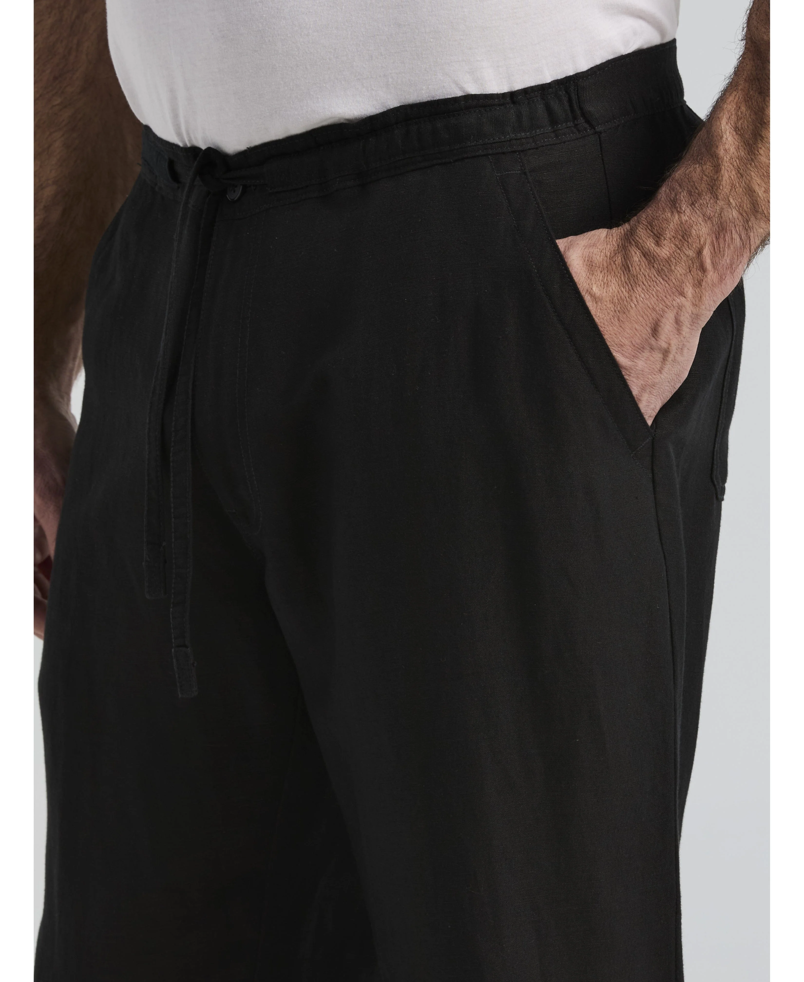 Big & Tall Linen-Blend Core Drawstring Pants - Image 14