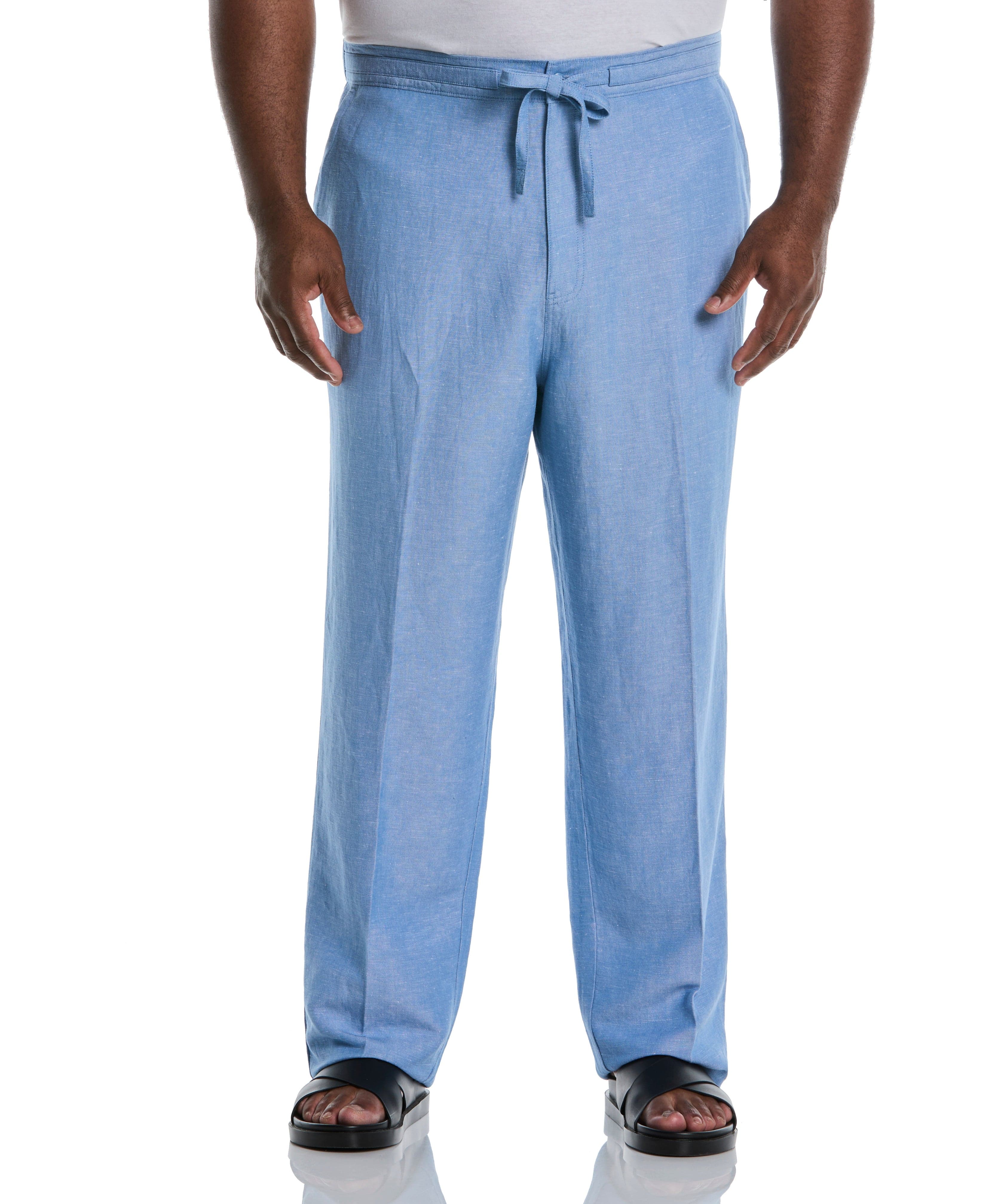 Big & Tall Linen-Blend Core Drawstring Pants - Image 31