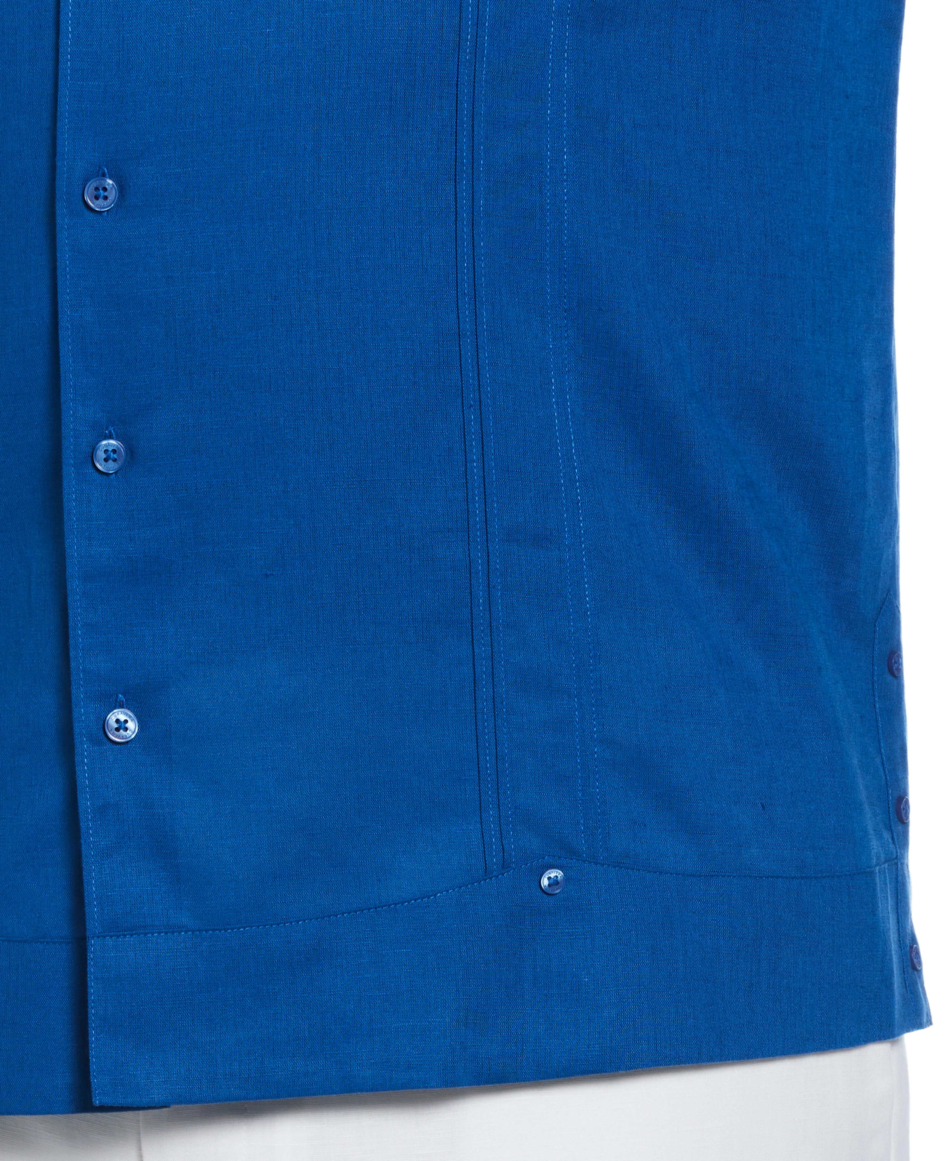 Big & Tall Linen Blend No-Pocket Guayabera Shirt - Image 39