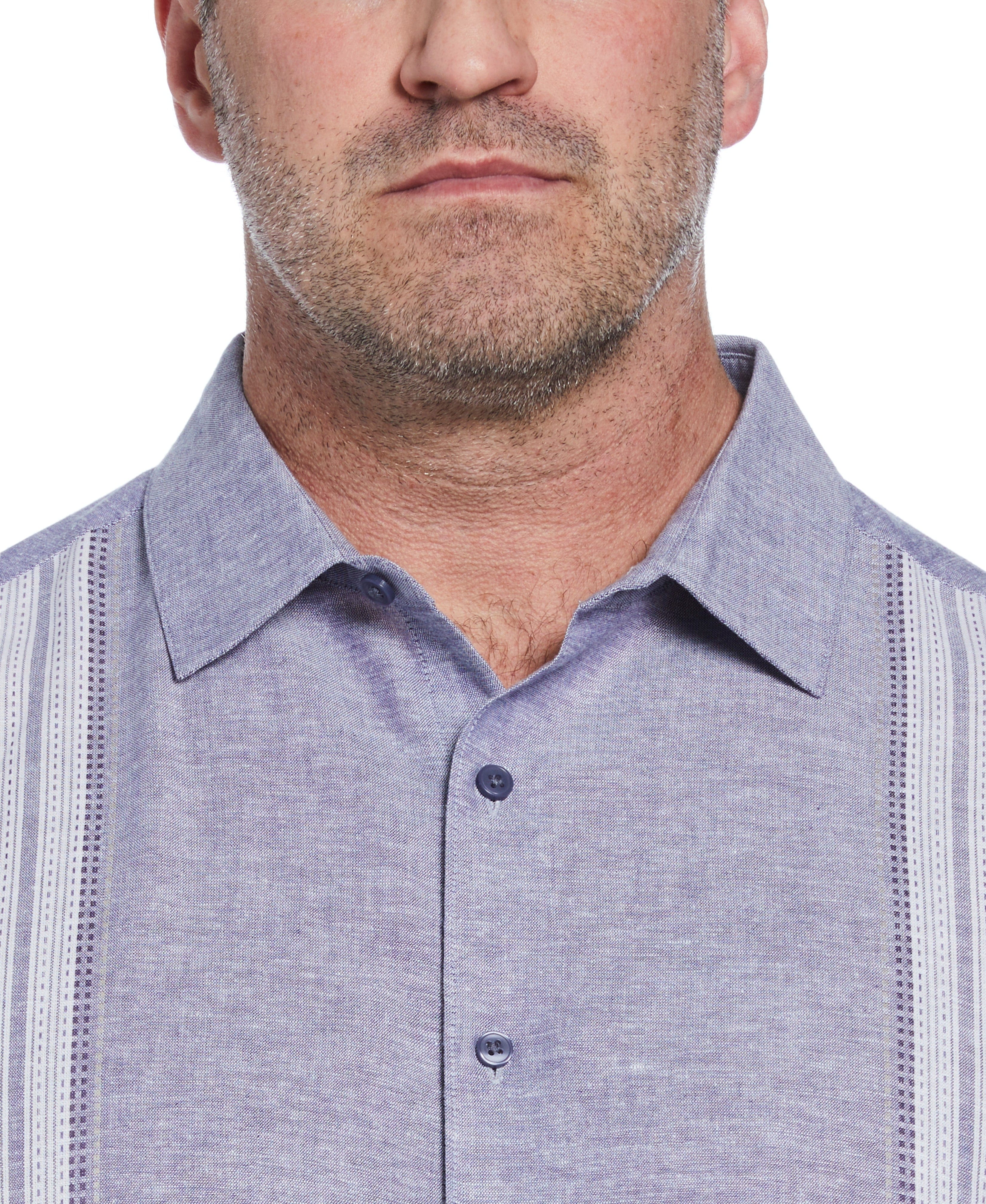 Big & Tall Linen Blend Panel Shirt - Image 4