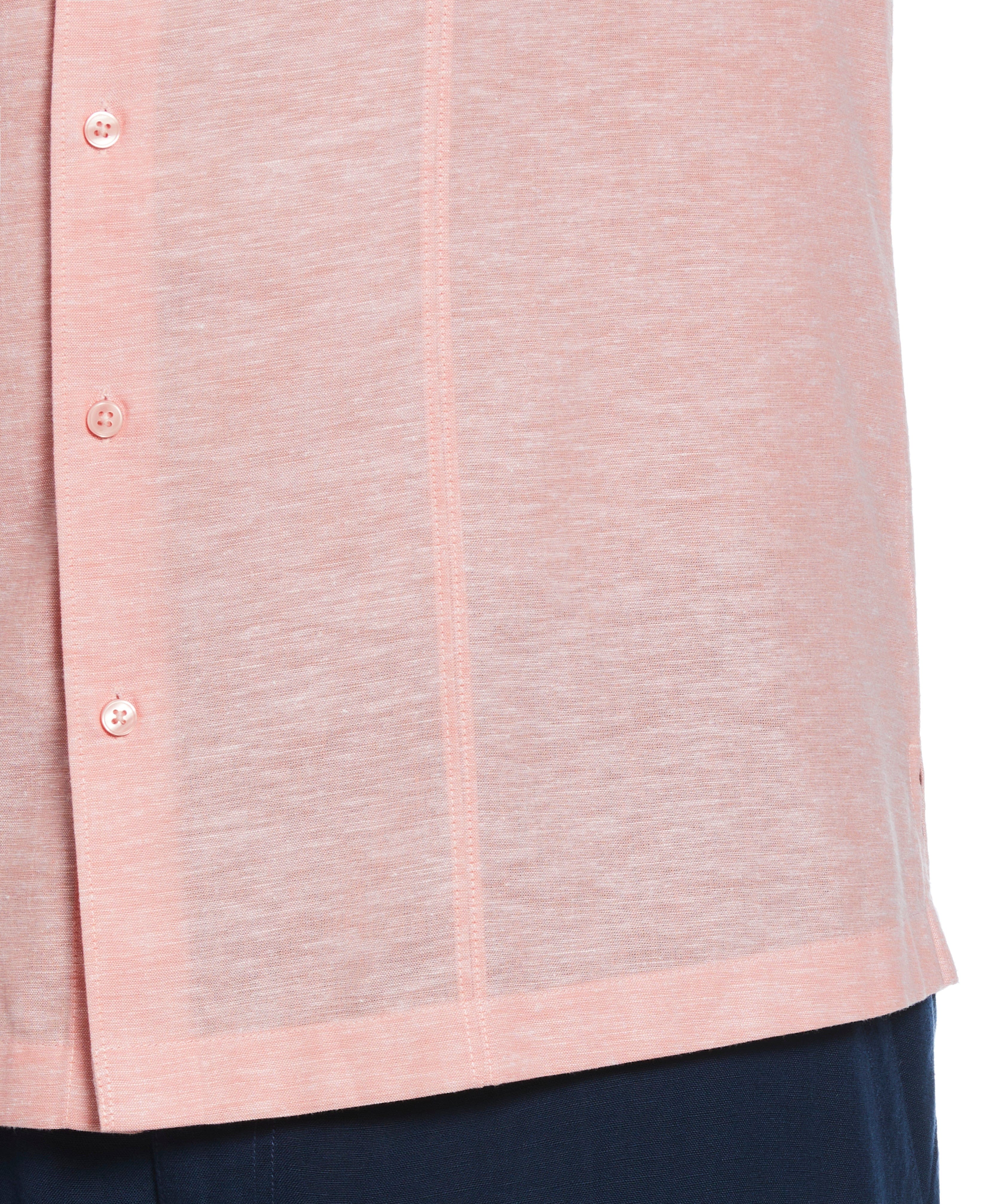 Big & Tall Linen Blend Tuck Panel Shirt - Image 3