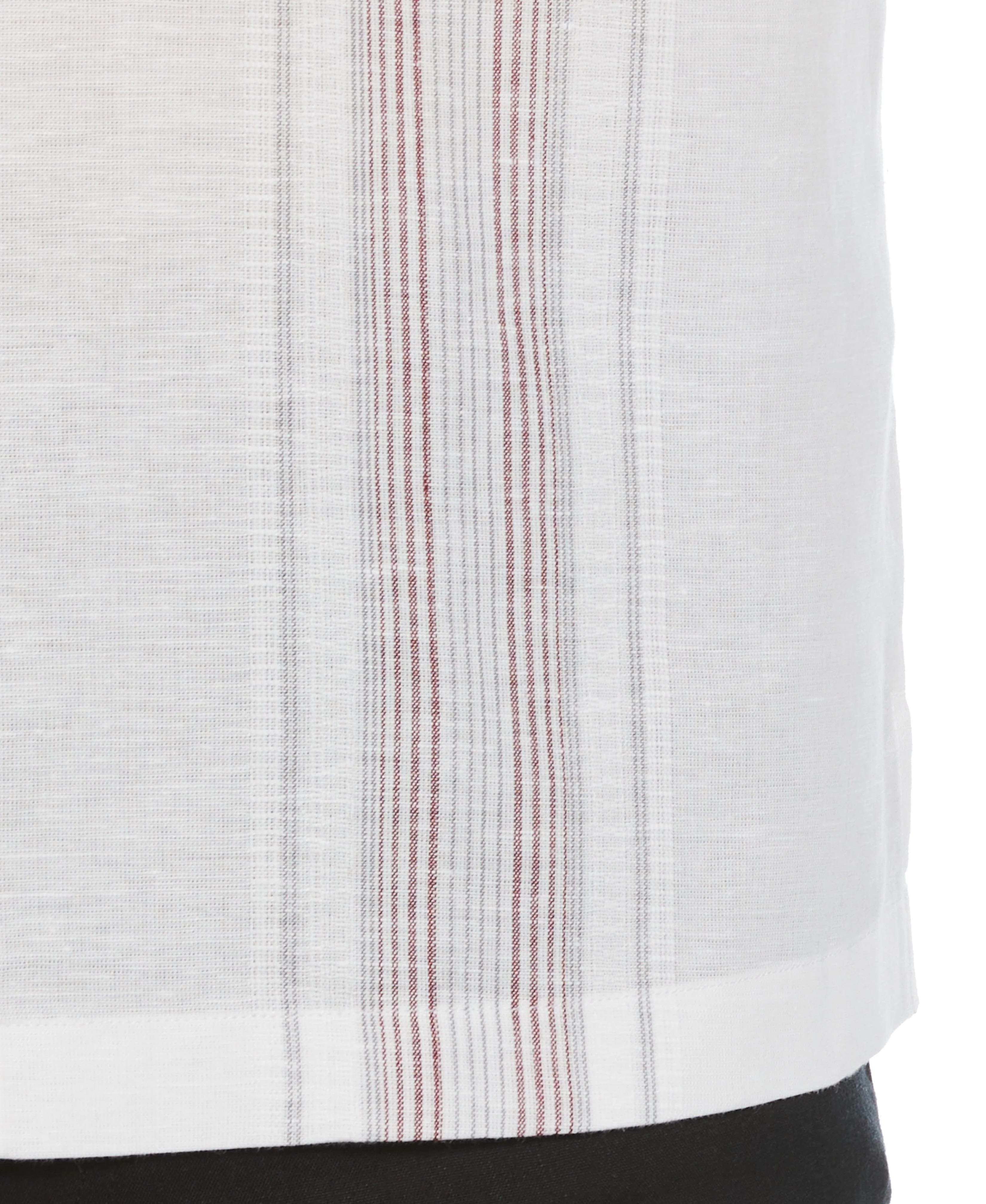 Linen Blend Yarn Dyed Panel Shirt - Image 3
