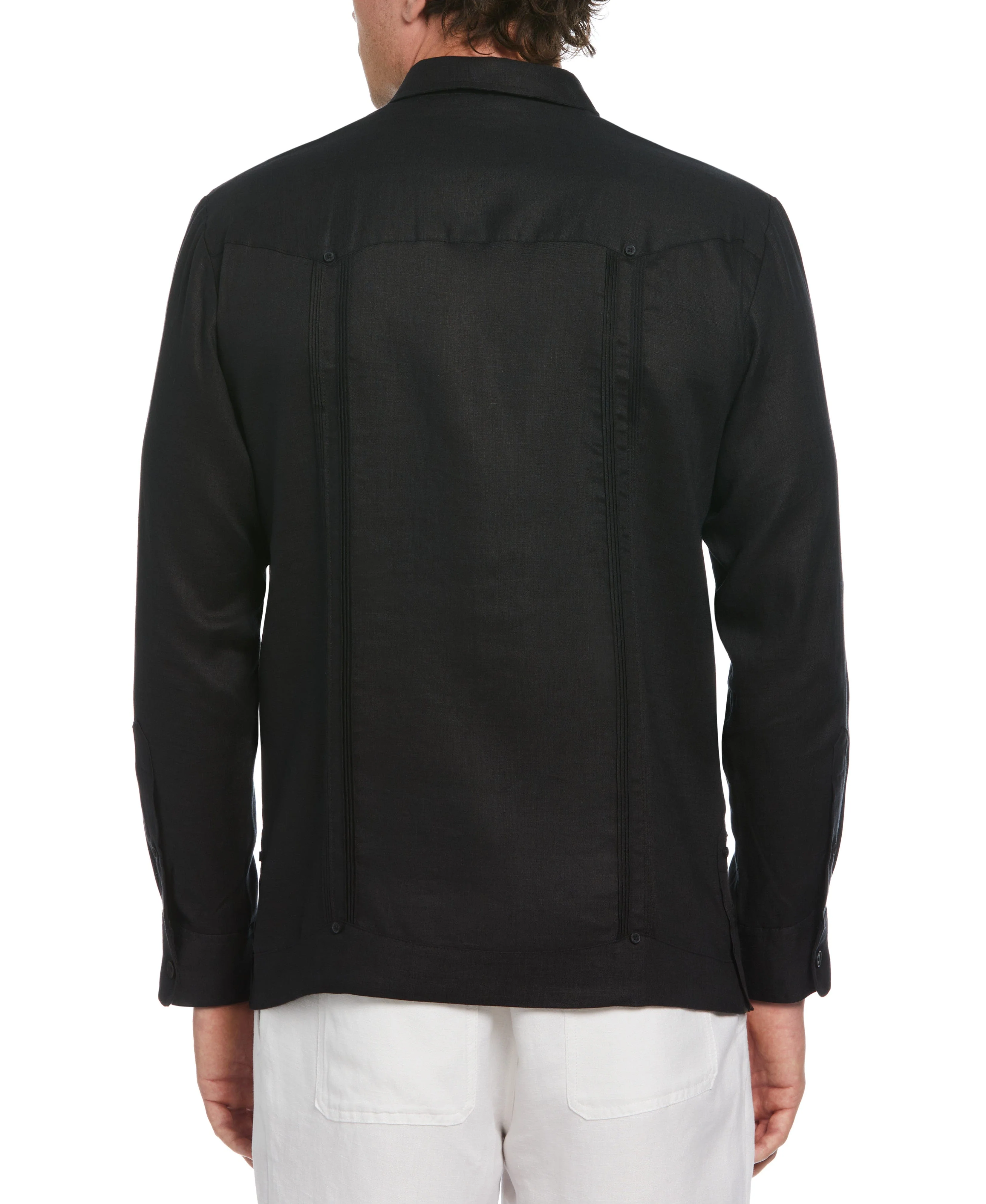Big & Tall 100% Linen Classic Guayabera Shirt - Long Sleeve - Image 18