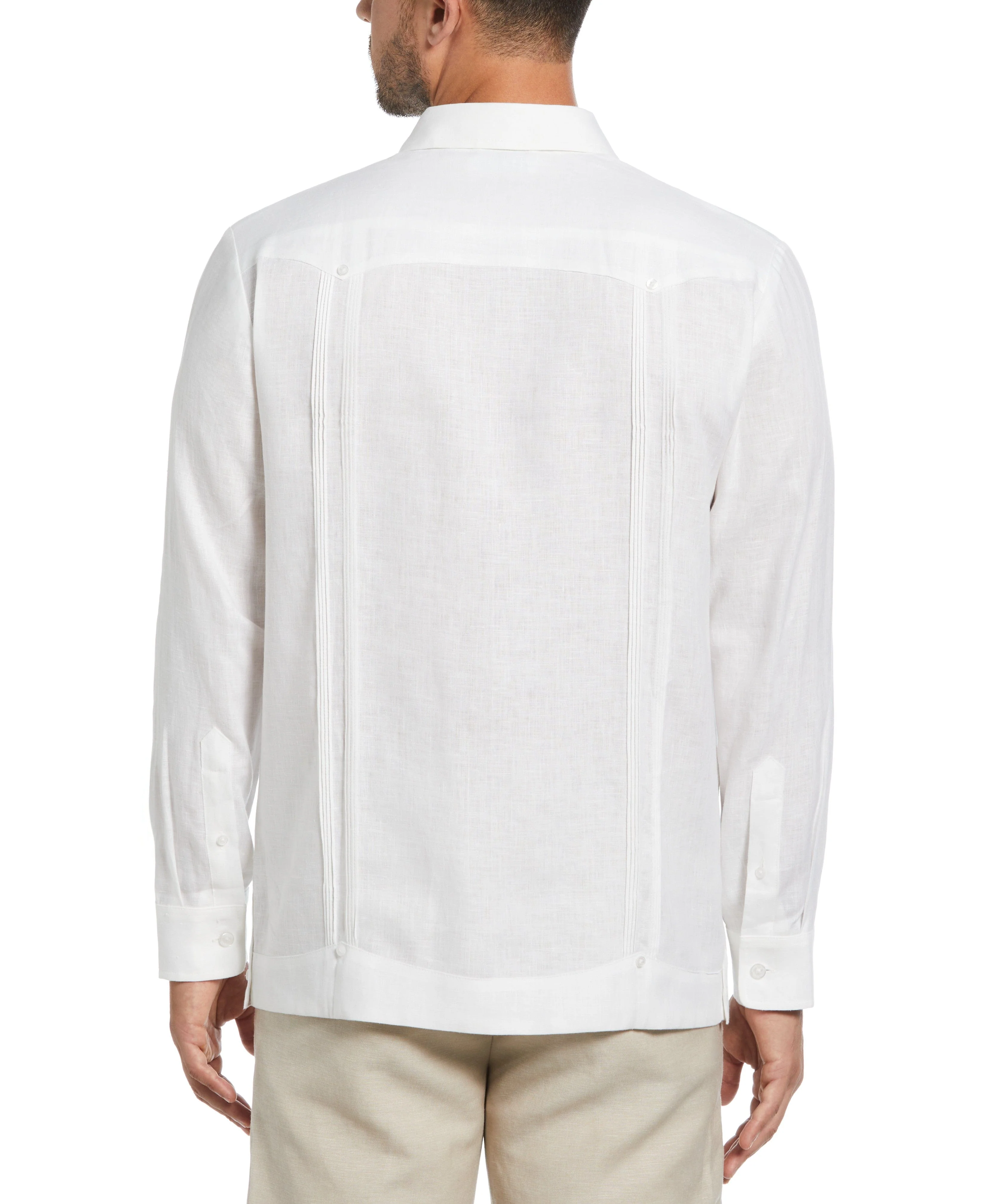 Big & Tall 100% Linen Classic Guayabera Shirt - Long Sleeve - Image 23