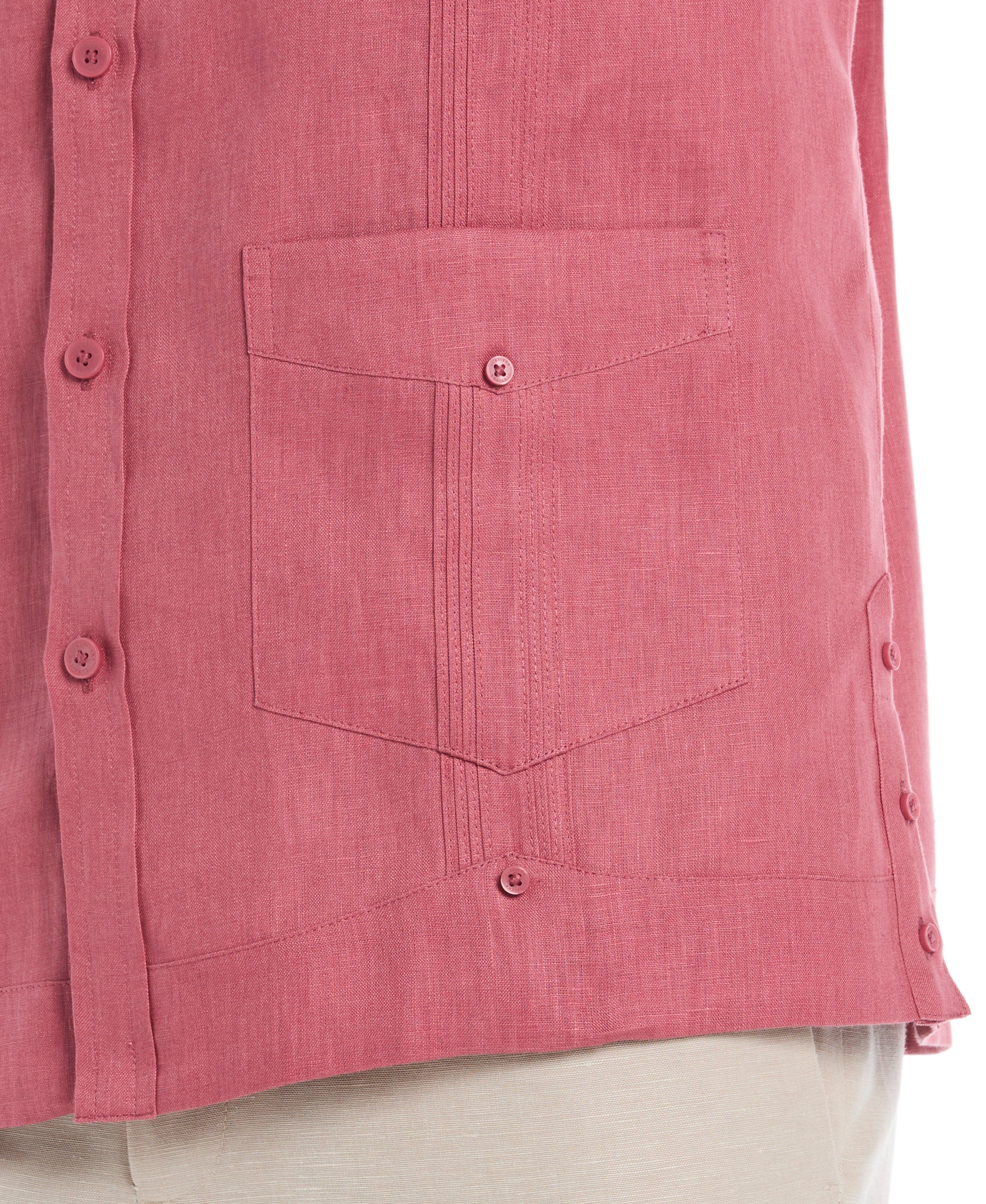Big & Tall 100% Linen Classic Guayabera Shirt - Long Sleeve - Image 29