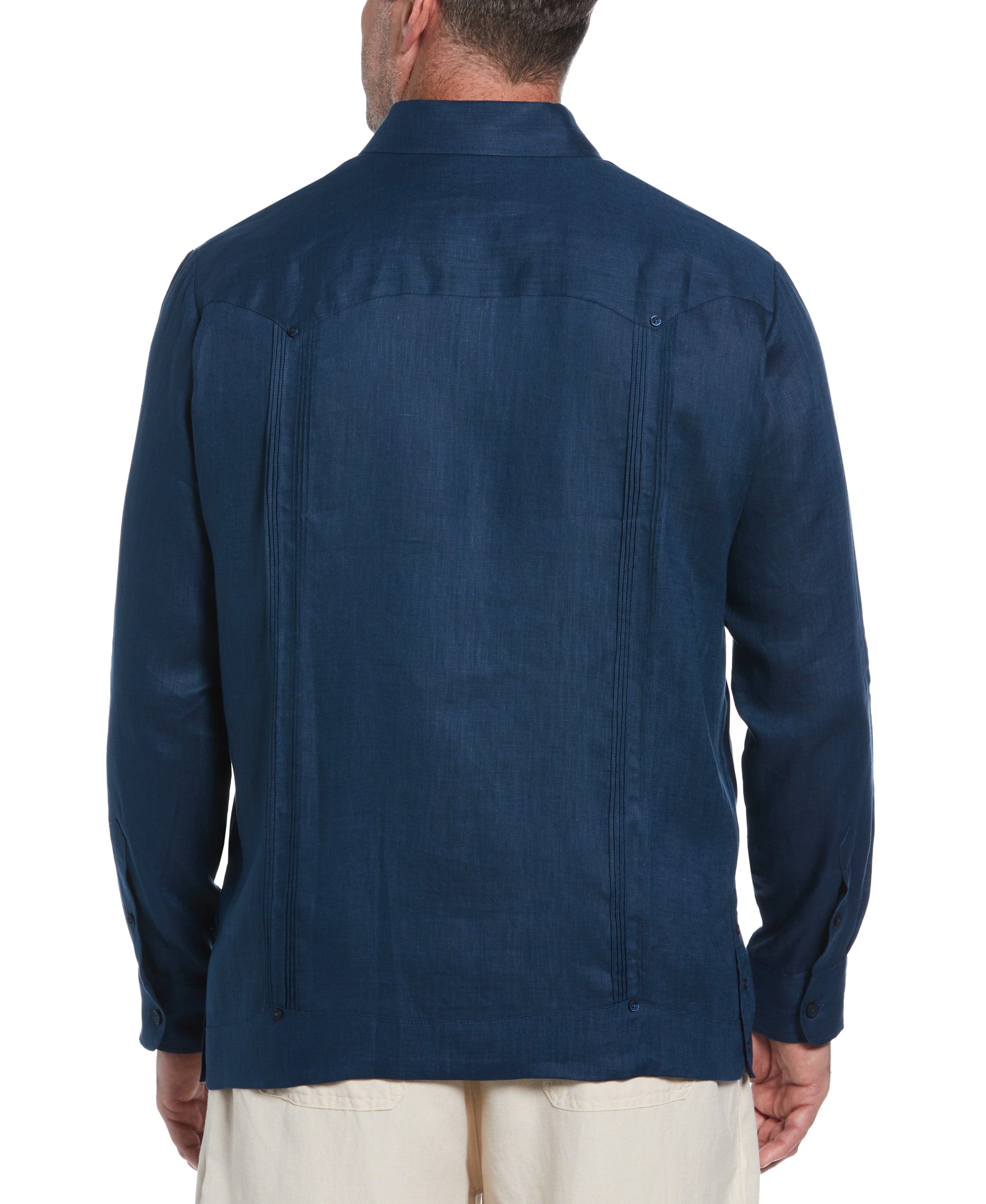 Big & Tall 100% Linen Classic Guayabera Shirt - Long Sleeve - Image 34