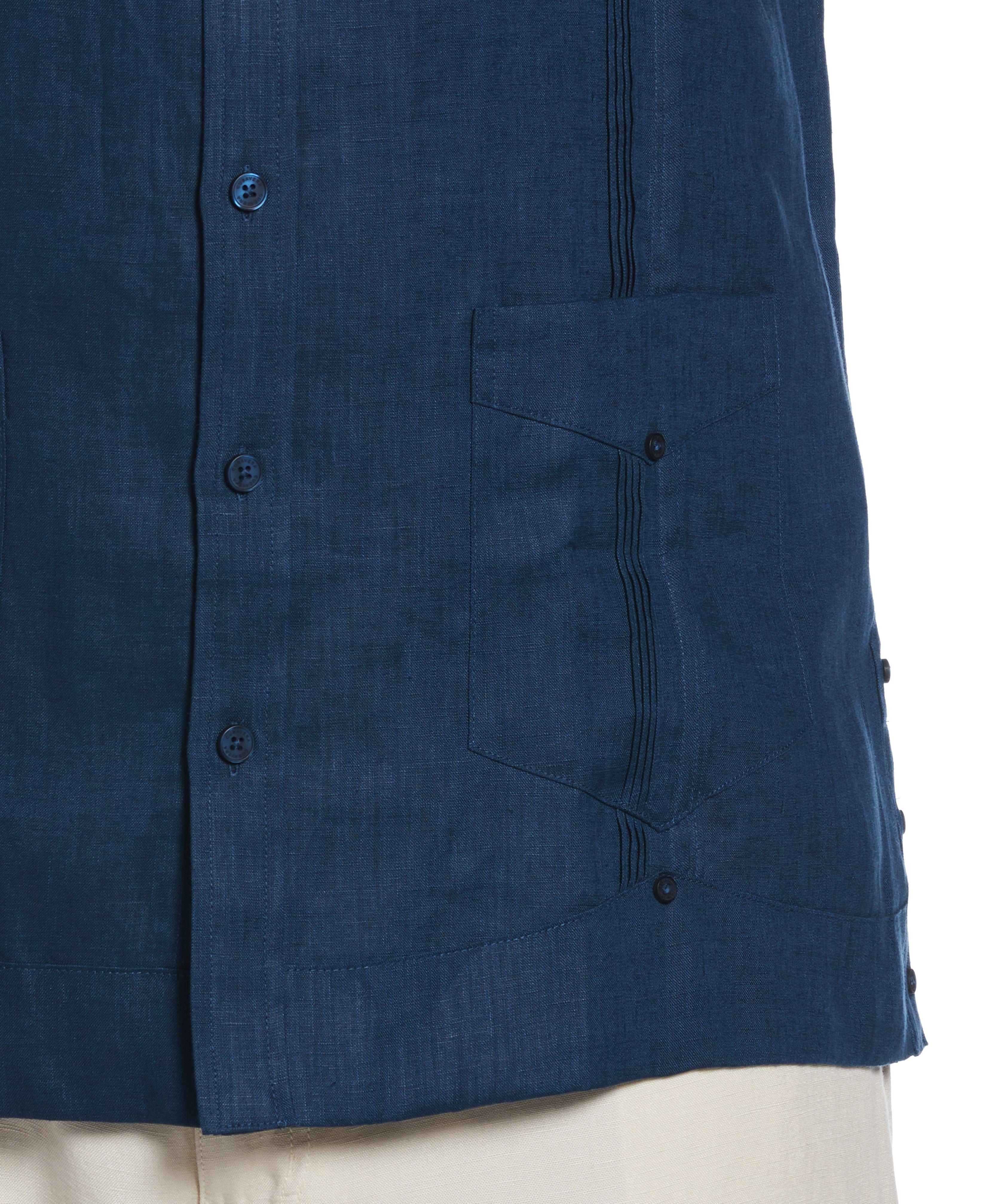 Big & Tall 100% Linen Classic Guayabera Shirt - Long Sleeve - Image 35