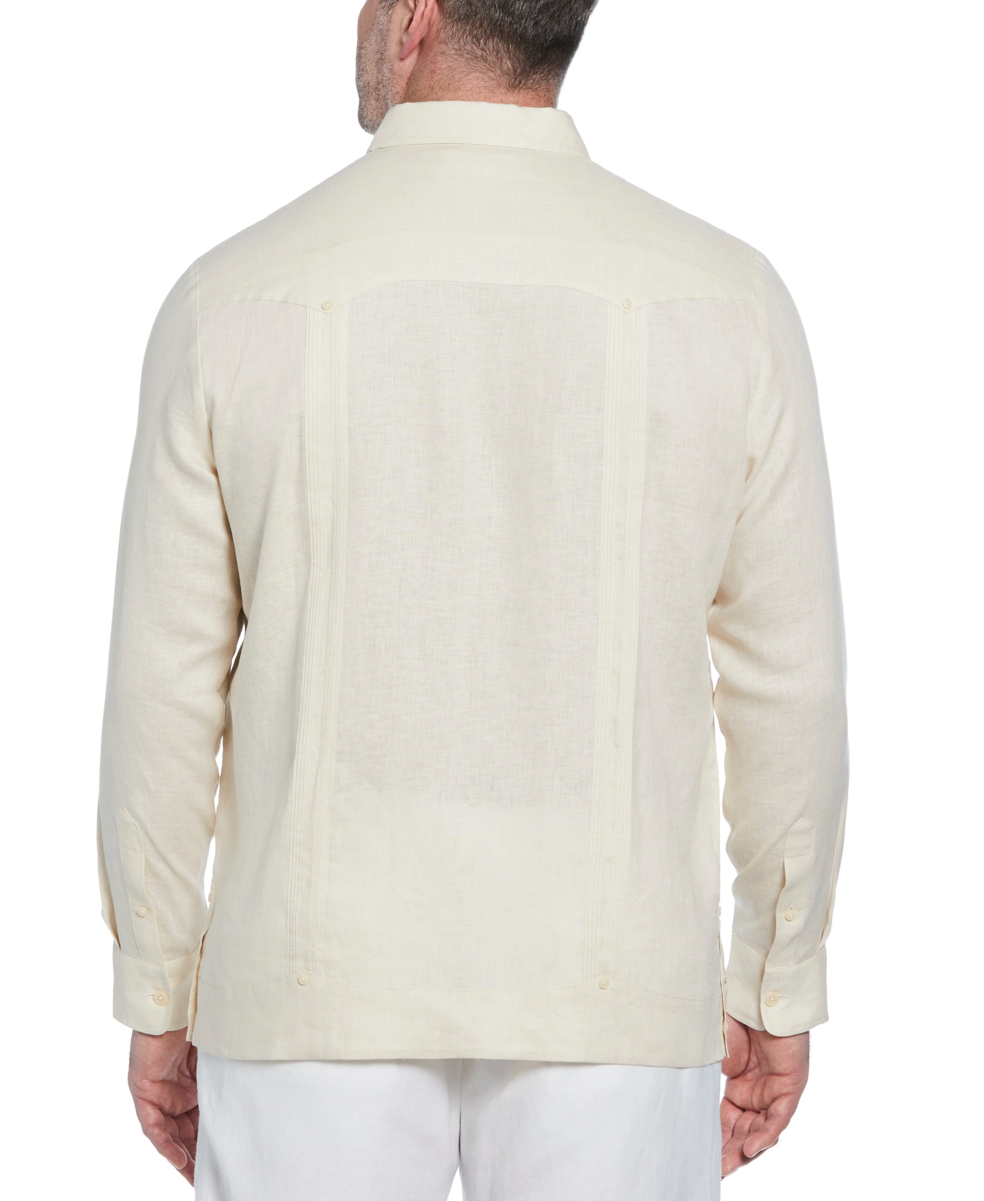 Big & Tall 100% Linen Classic Guayabera Shirt - Long Sleeve - Image 39
