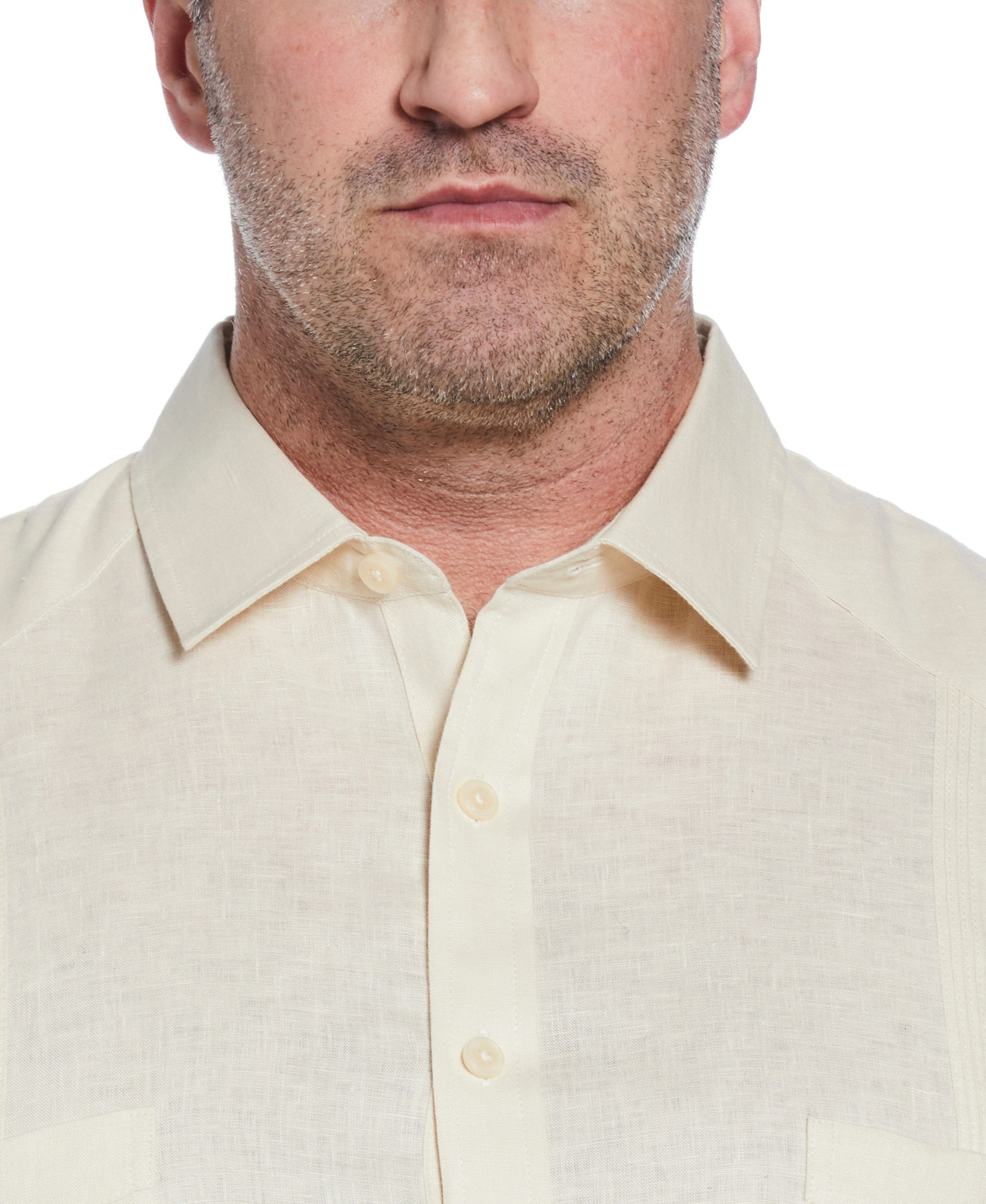 Big & Tall 100% Linen Classic Guayabera Shirt - Long Sleeve - Image 41