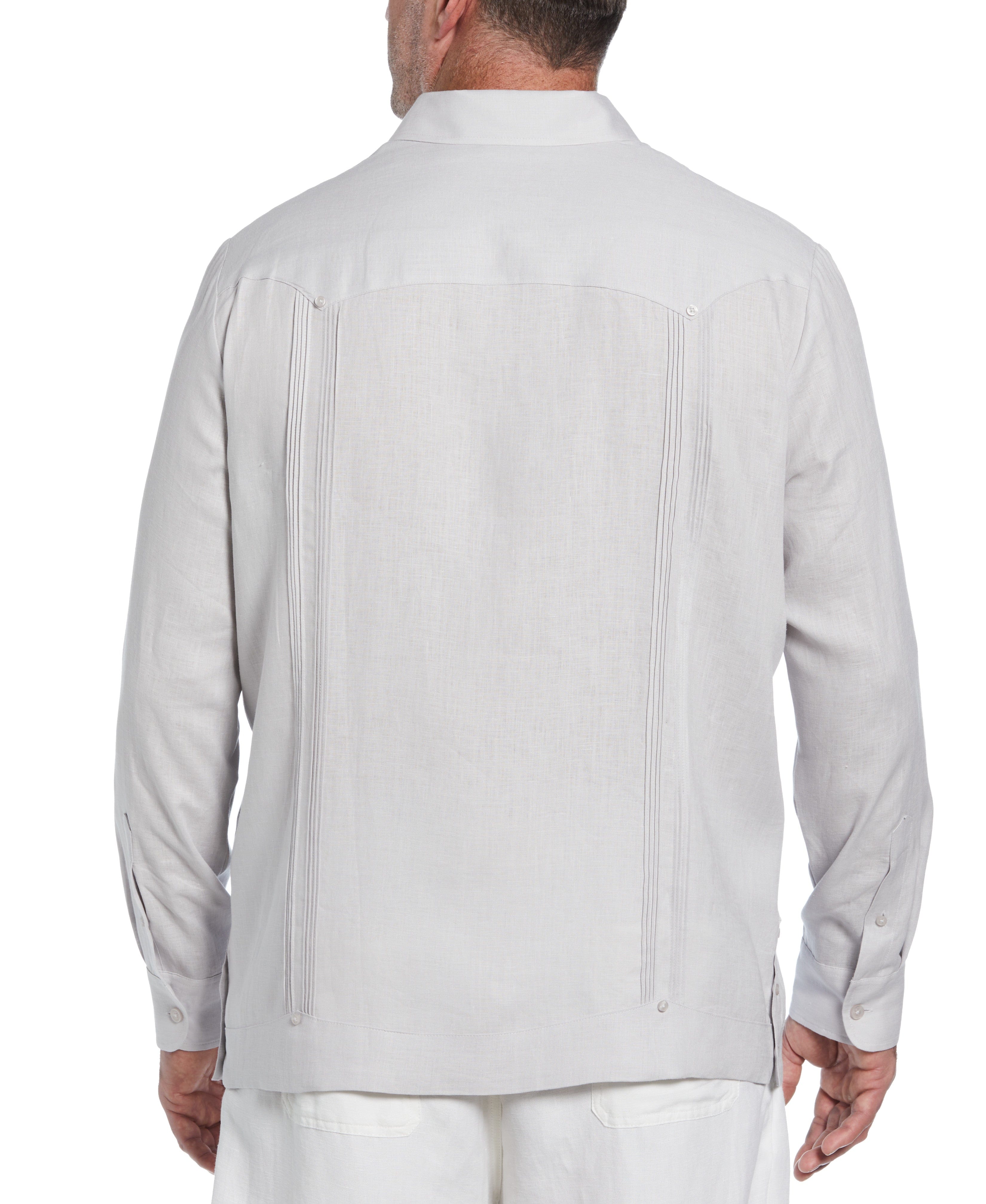 Big & Tall 100% Linen Classic Guayabera Shirt - Long Sleeve - Image 54