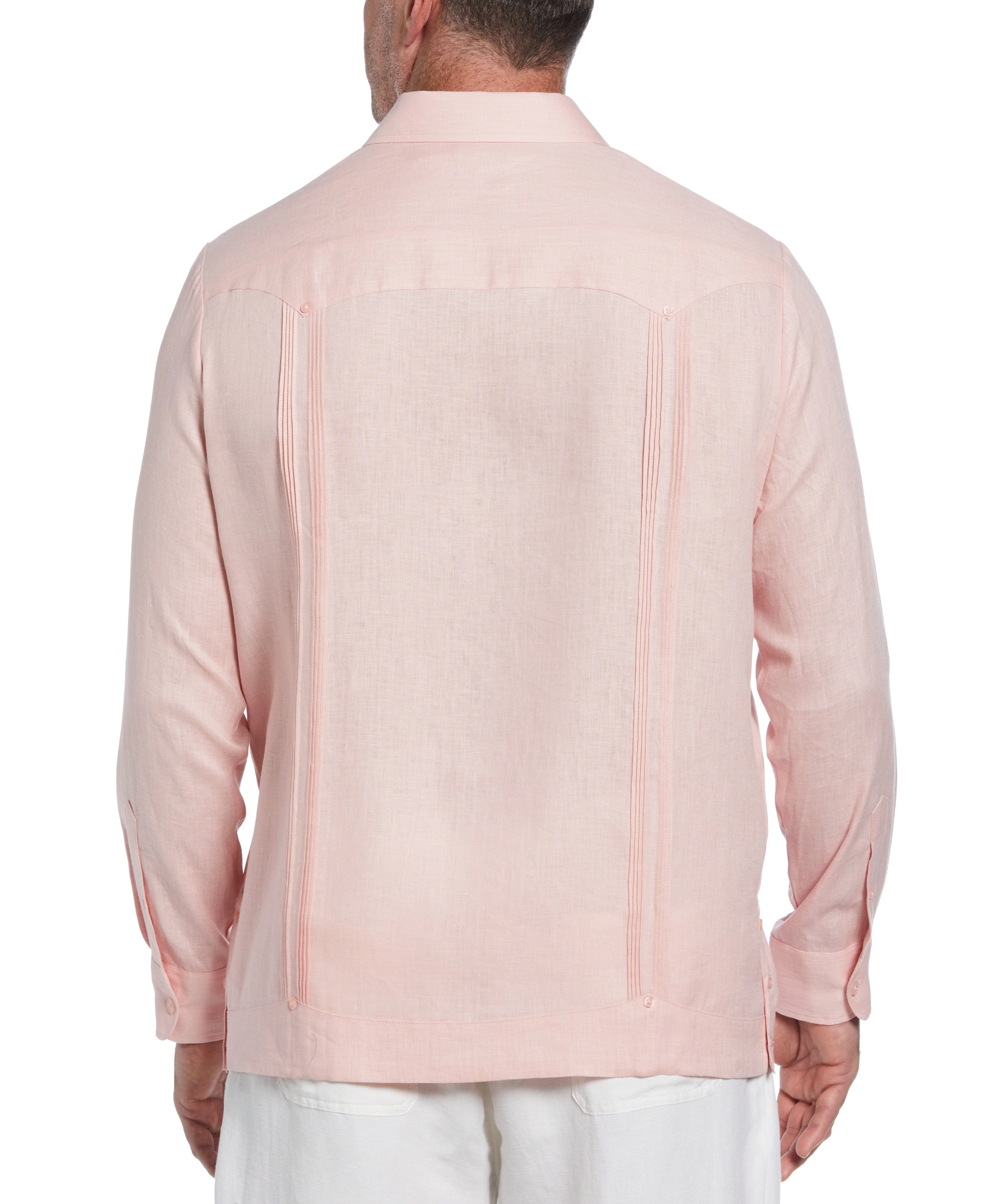 Big & Tall 100% Linen Classic Guayabera Shirt - Long Sleeve - Image 59